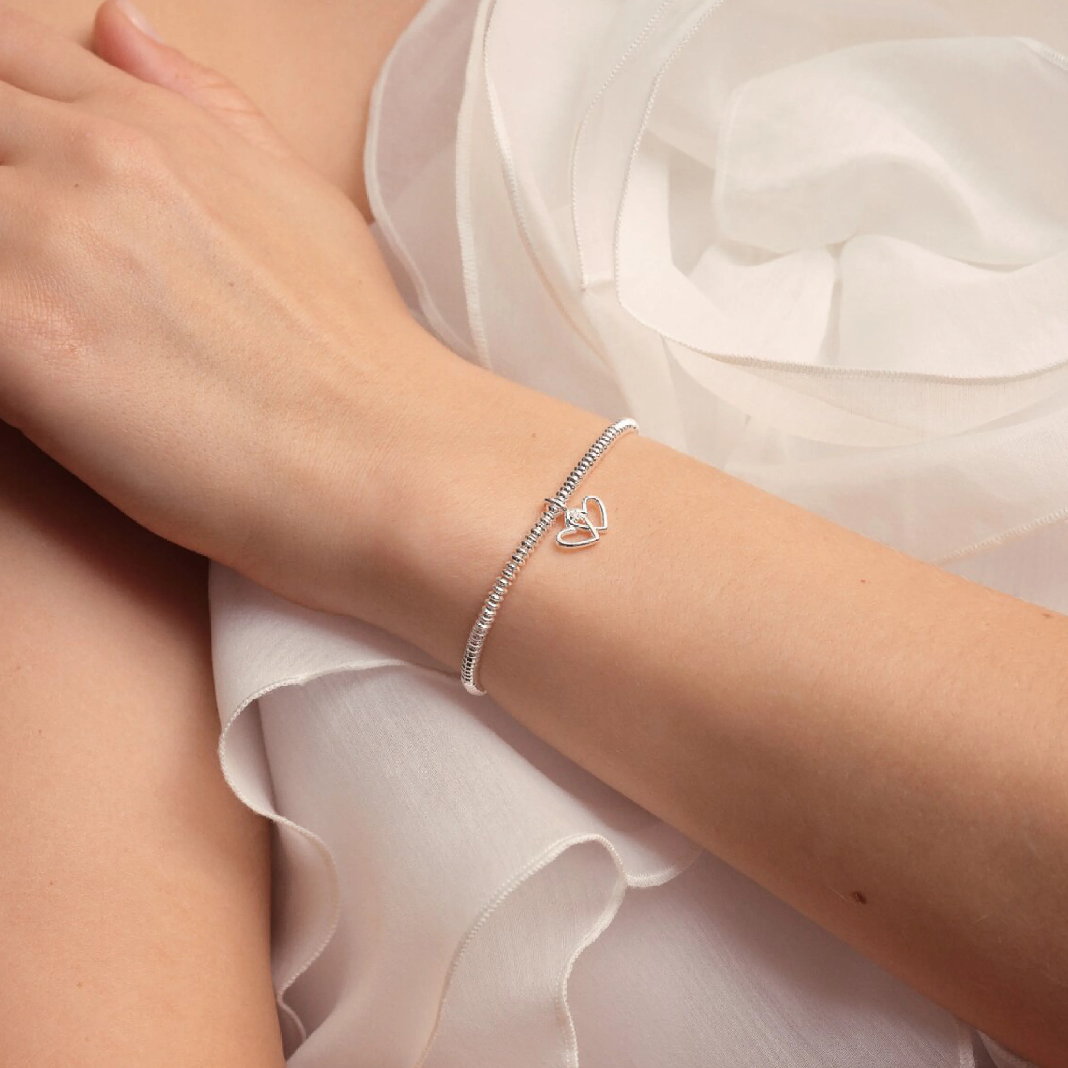 Laboratory Grown 'Diamond A Little 'Friendship' Bracelet | Silver Plated - Image 2
