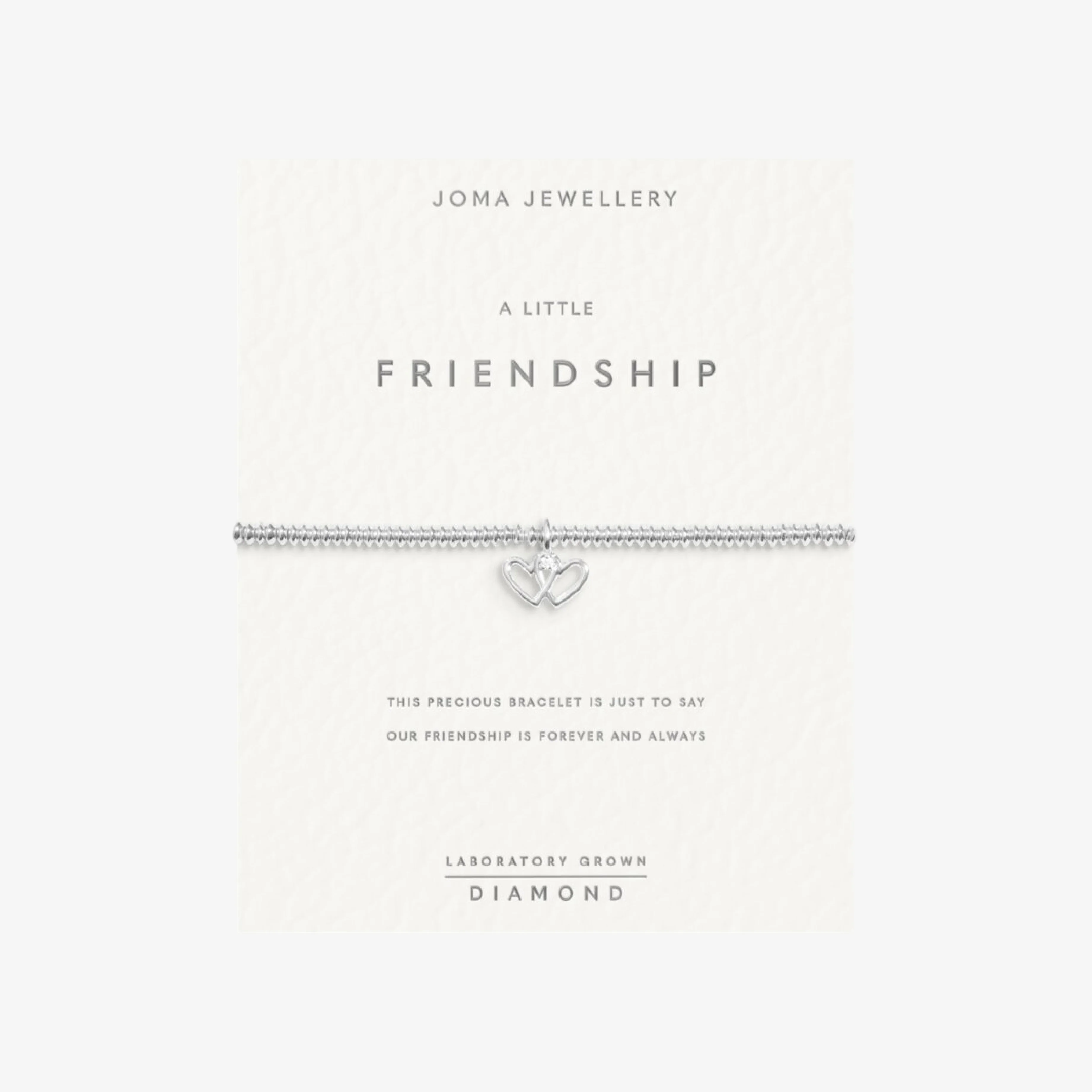 Laboratory Grown 'Diamond A Little 'Friendship' Bracelet | Silver Plated - Image 5
