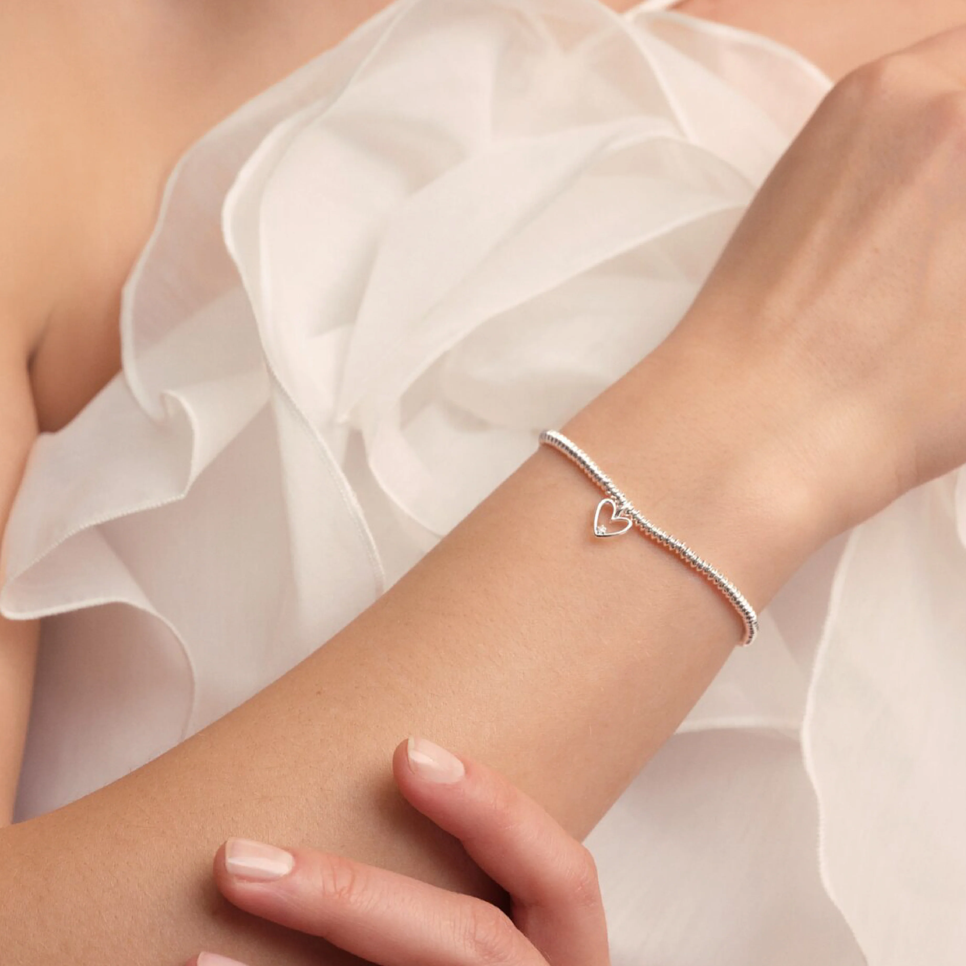 Laboratory Grown Diamond A Little 'Happy Birthday' Bracelet | Silver Plated - Image 2