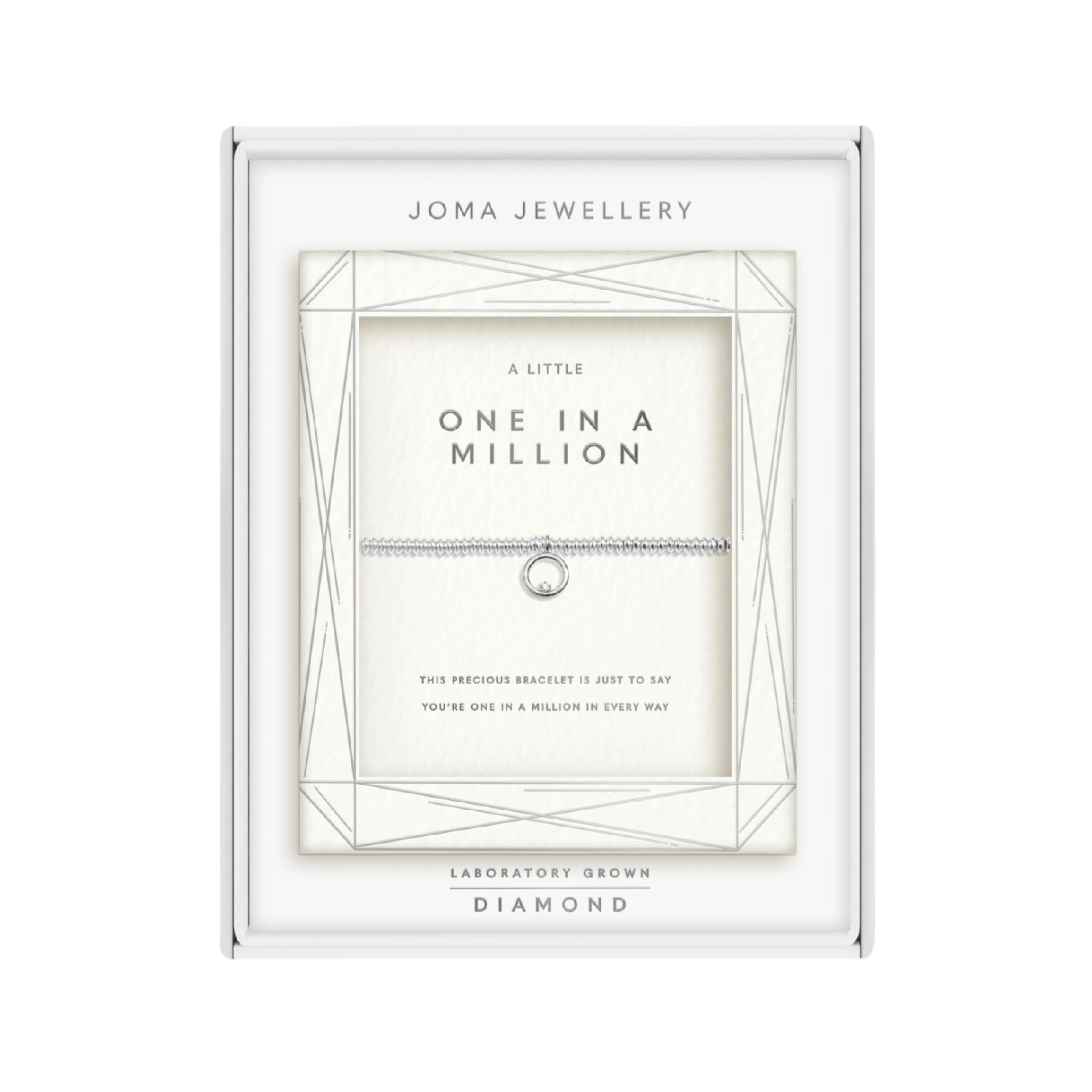 Laboratory Grown Diamond A Little 'One In A Million' Bracelet | Silver Plated