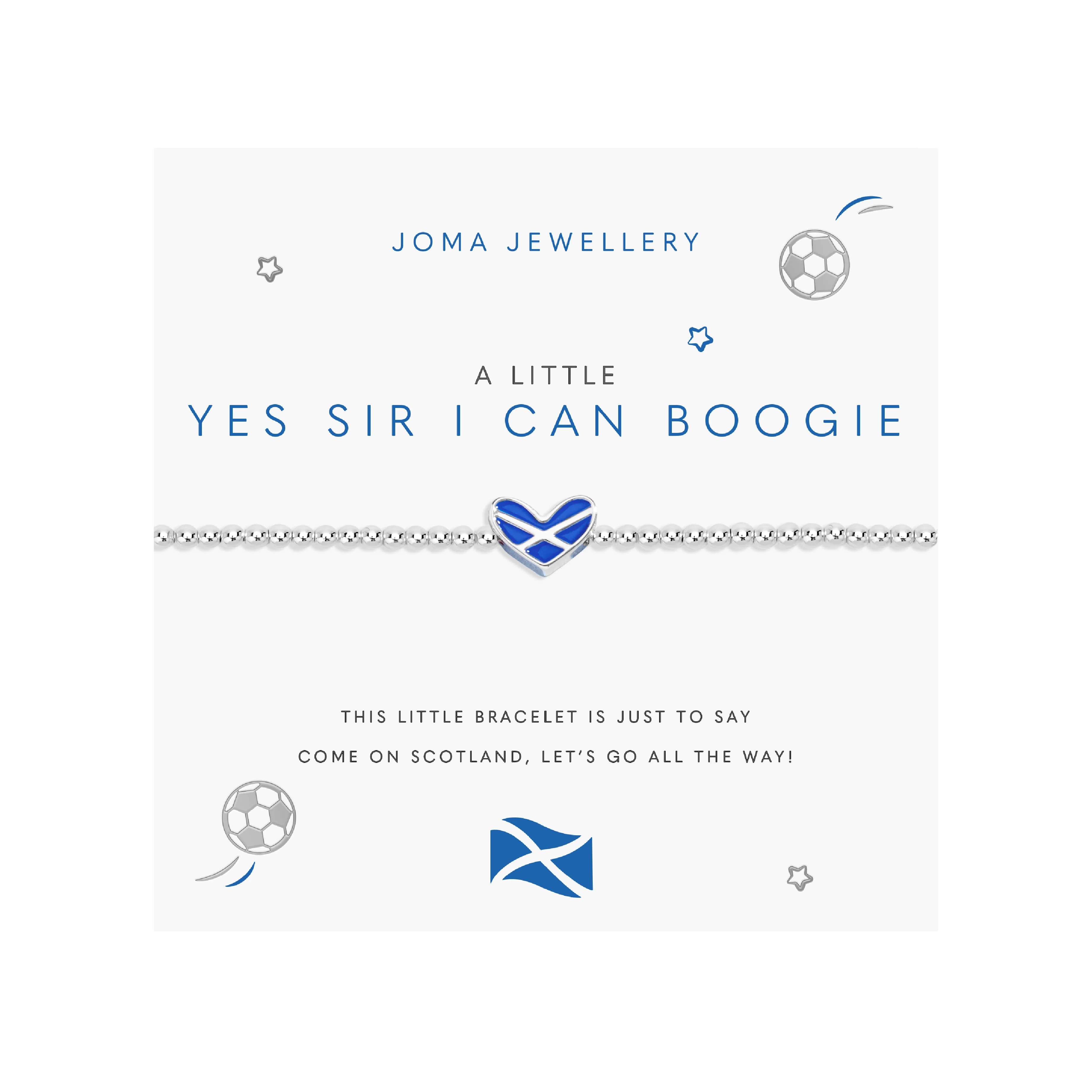 Scottish A Little 'Yes Sir I Can Boogie' Bracelet | Silver Plated