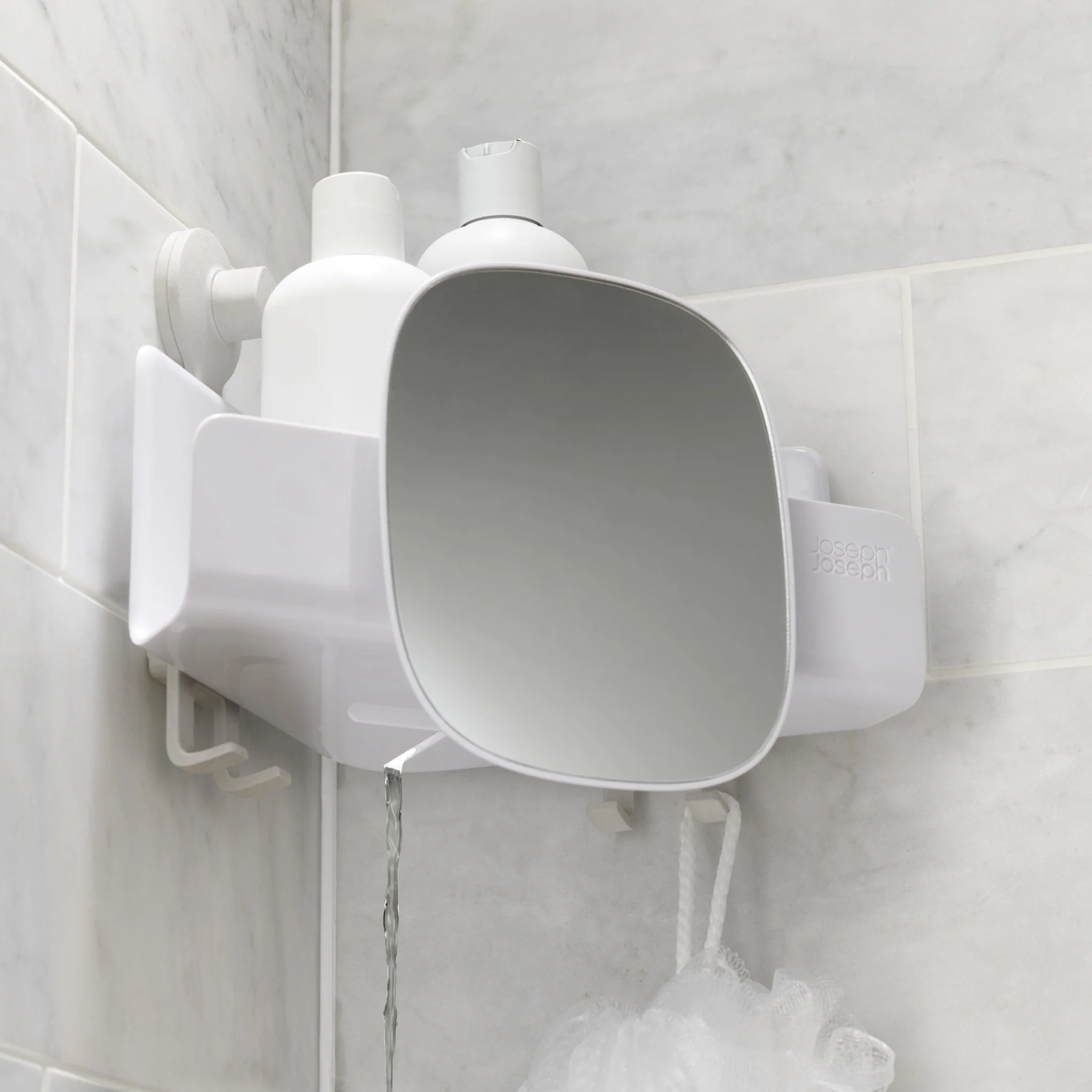 Corner Shower Caddy with Removable Mirror | EasyStore - Image 4