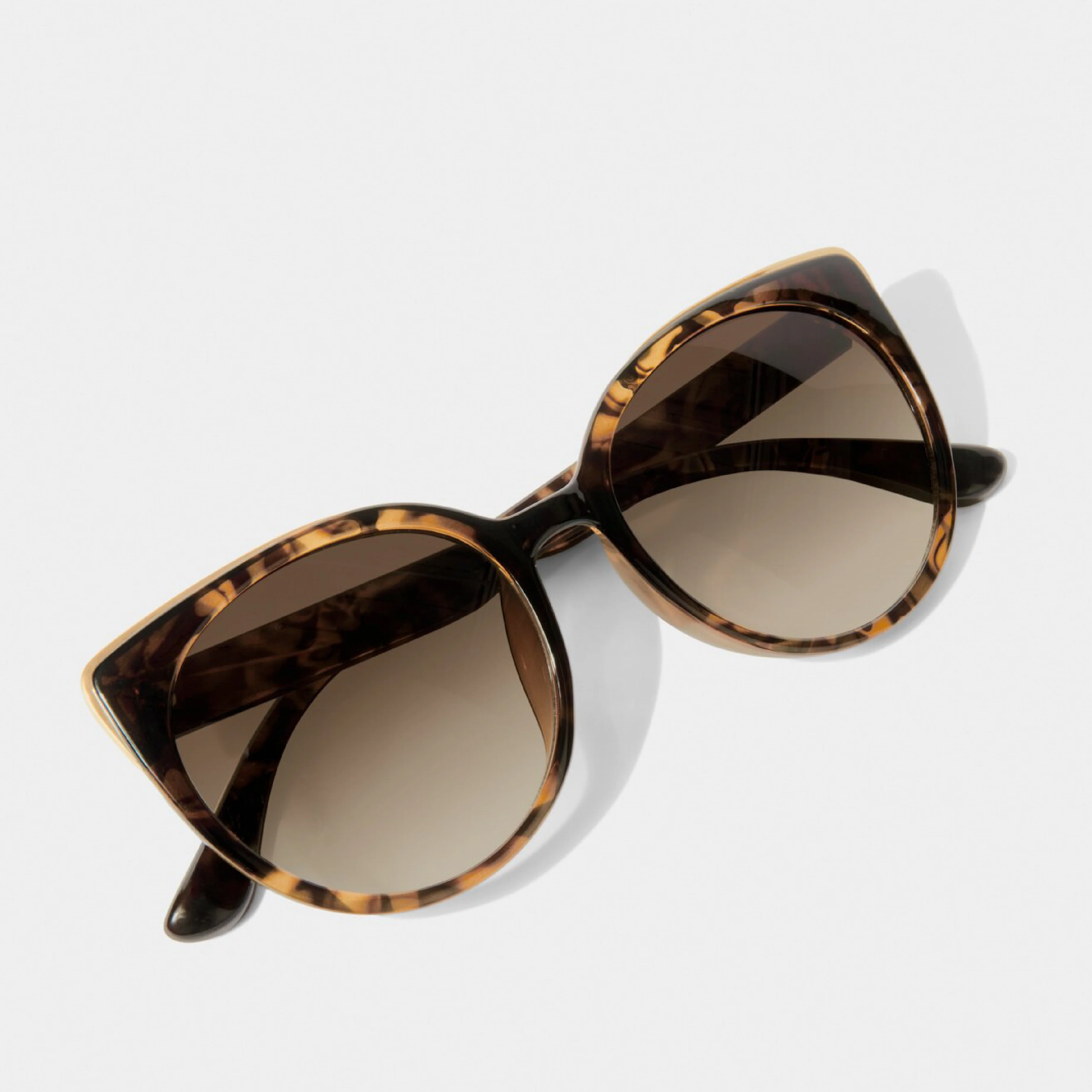 Amalfi Oversized Cat-Eye Sunglasses | Tortoiseshell - Image 3