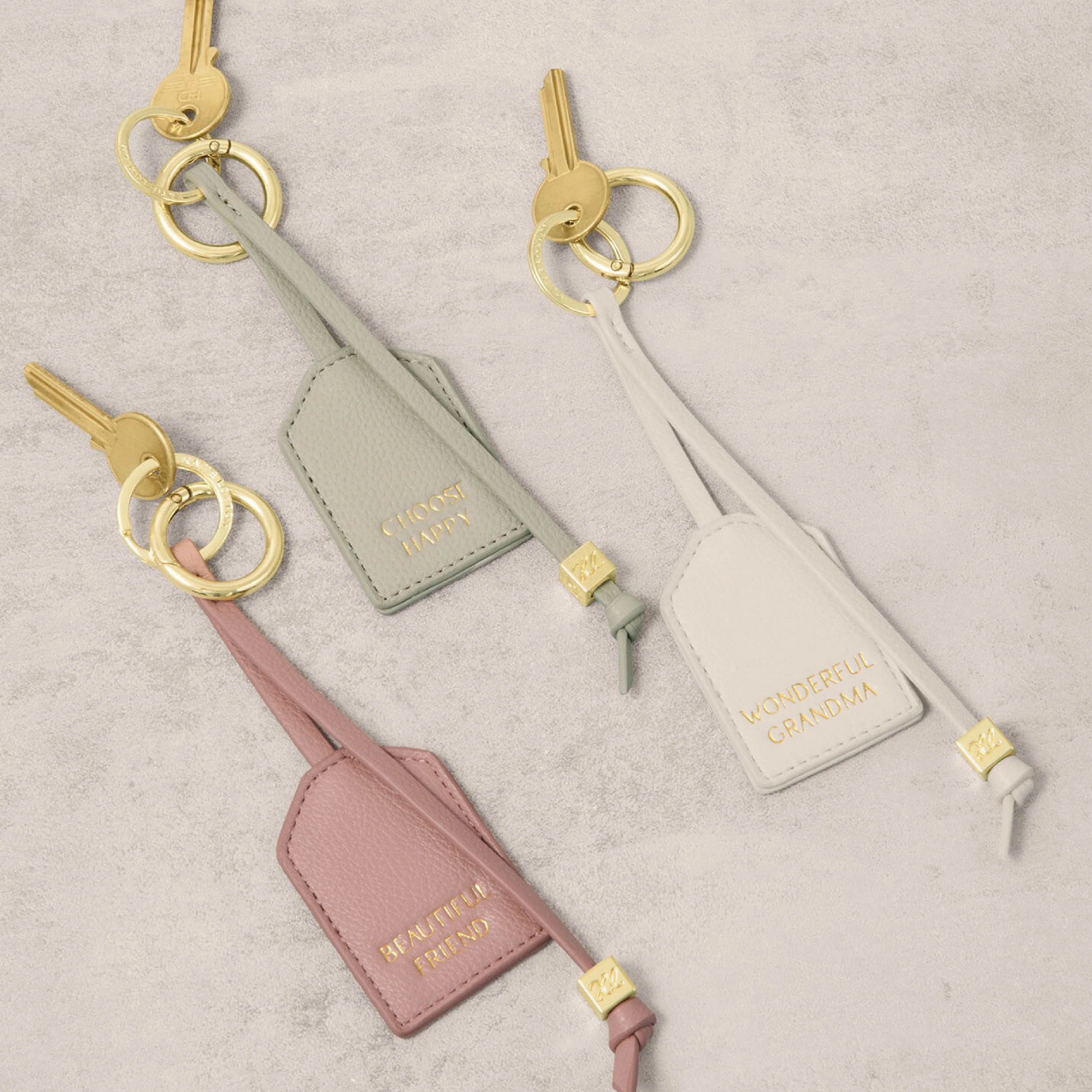 'Beautiful Friend' Sentiment Tag Keyring | Pink Heather - Image 5