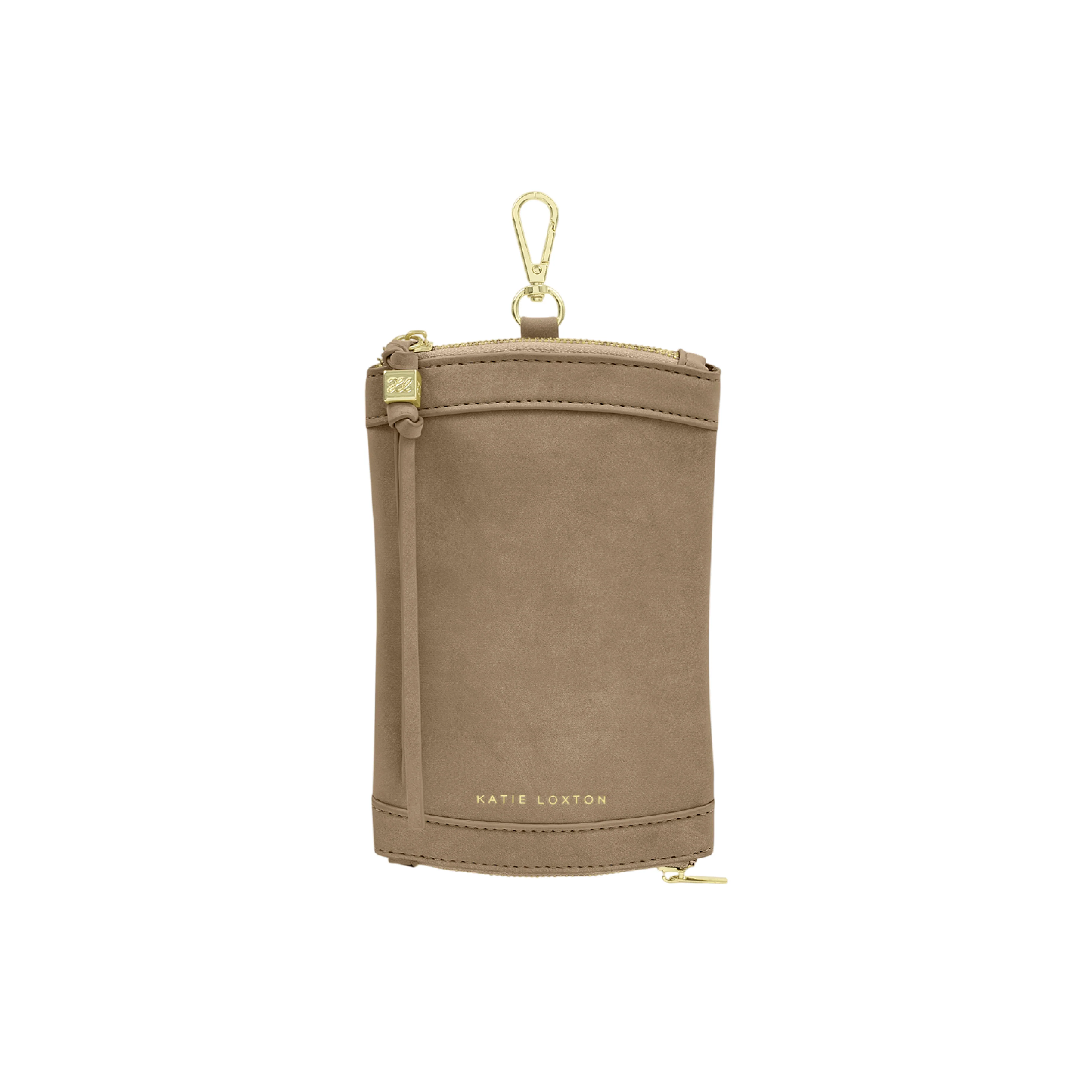 Clip-On Suedette Sunglasses Case | Taupe