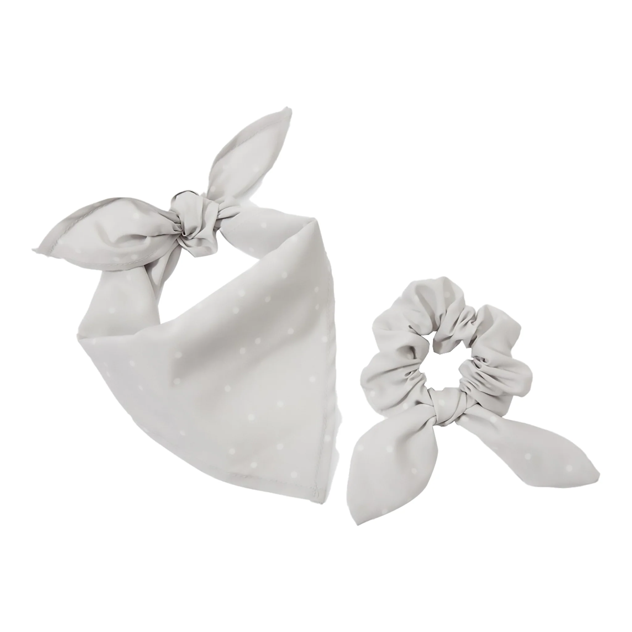 Dog Bandana & Scrunchie Set | Grey - Image 3