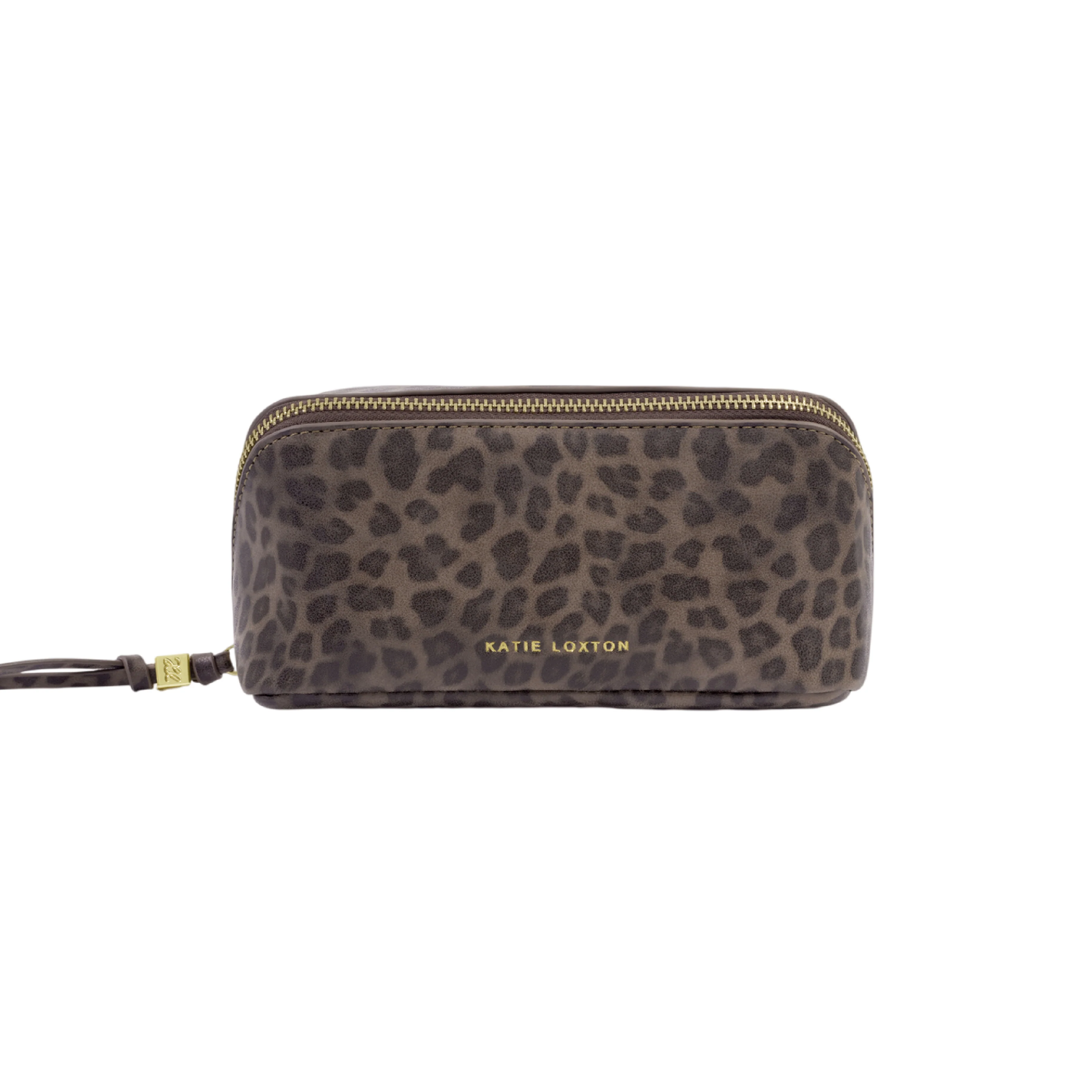 Fold-Out Make Up Bag with Mirror | Leopard Print