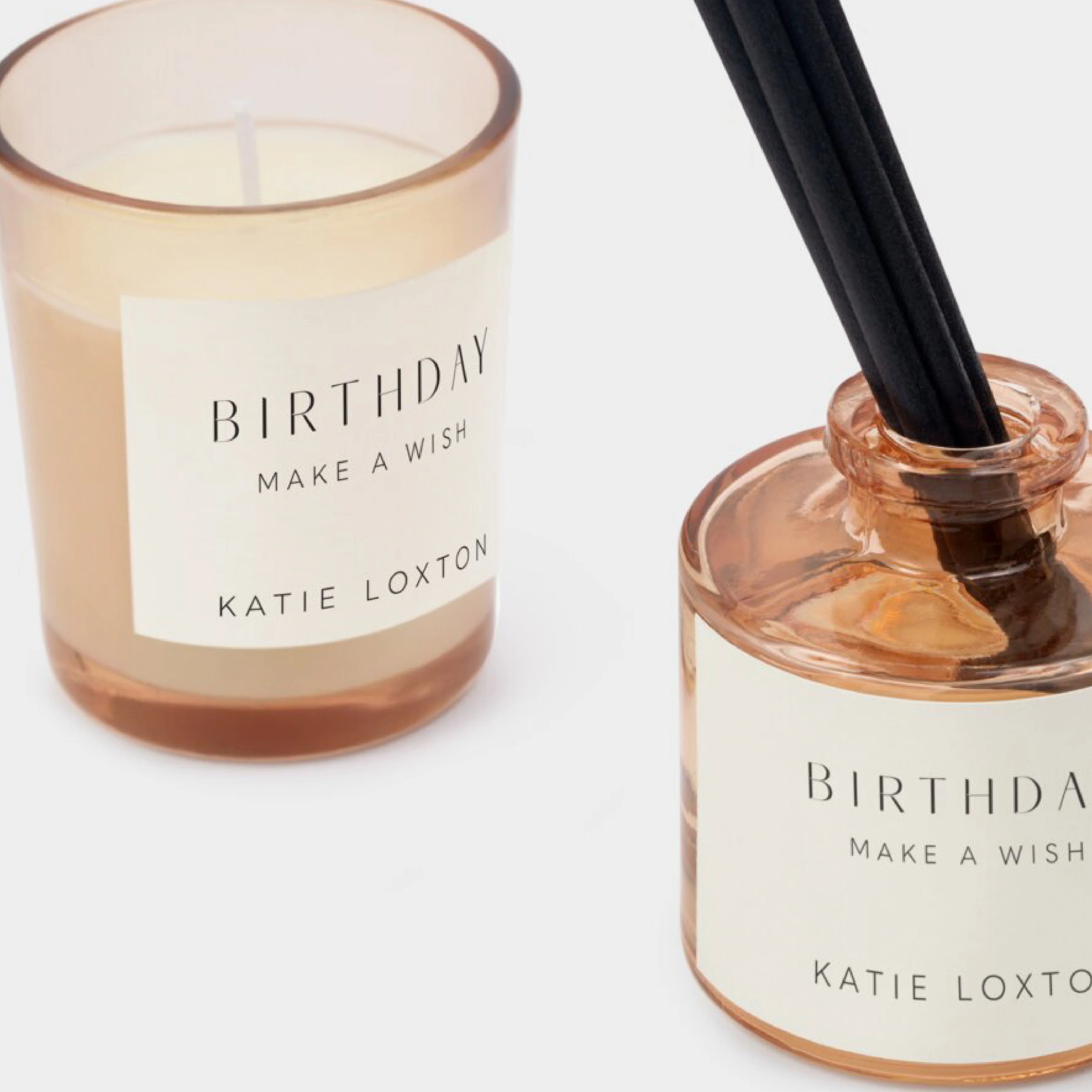 'Happy Birthday' Mini Votive & Reed Diffuser Gift Set | Peach Rose & Sweet Mandarin - Image 4