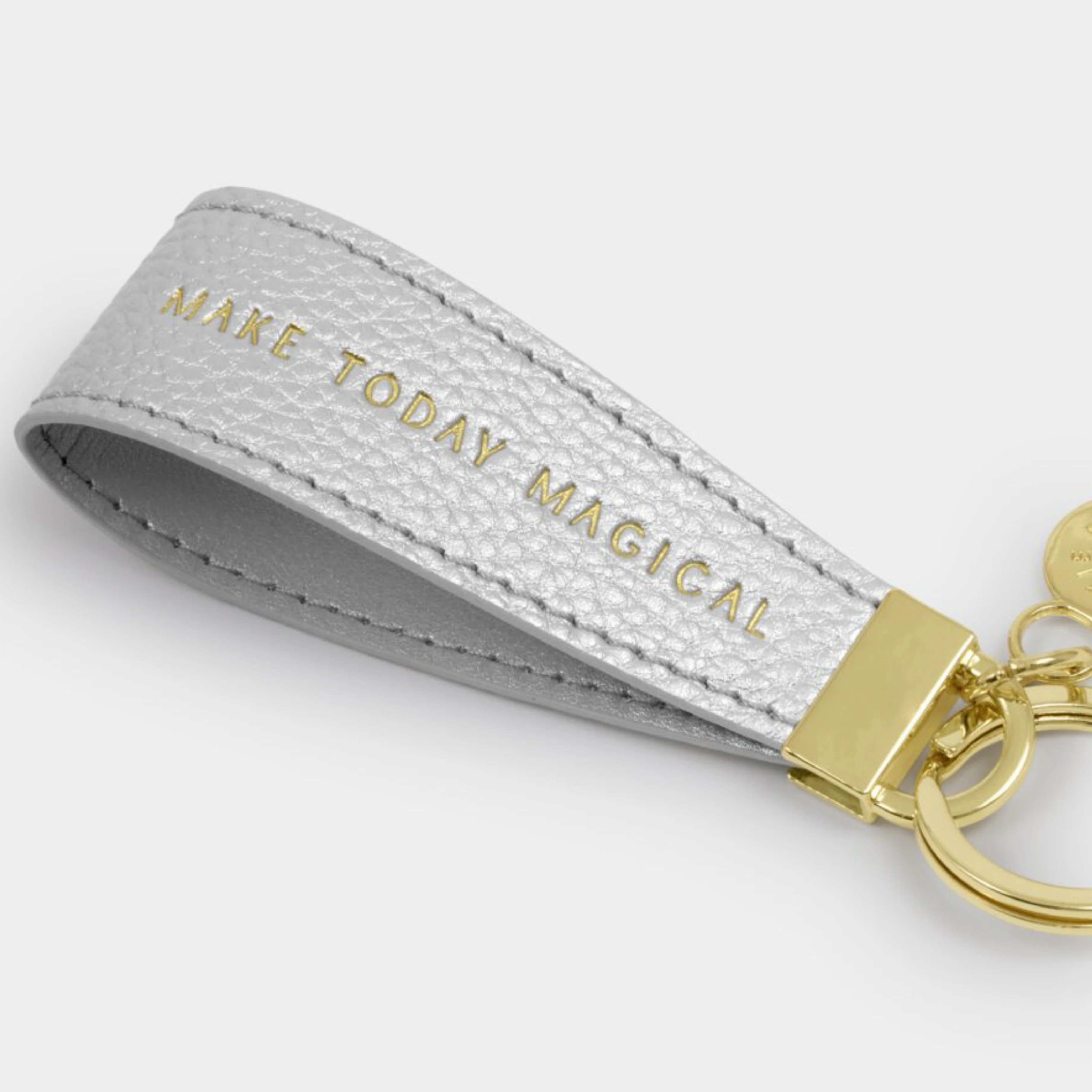 'Make Today Magical' Sentiment Loop Keyring | Metallic Silver - Image 2