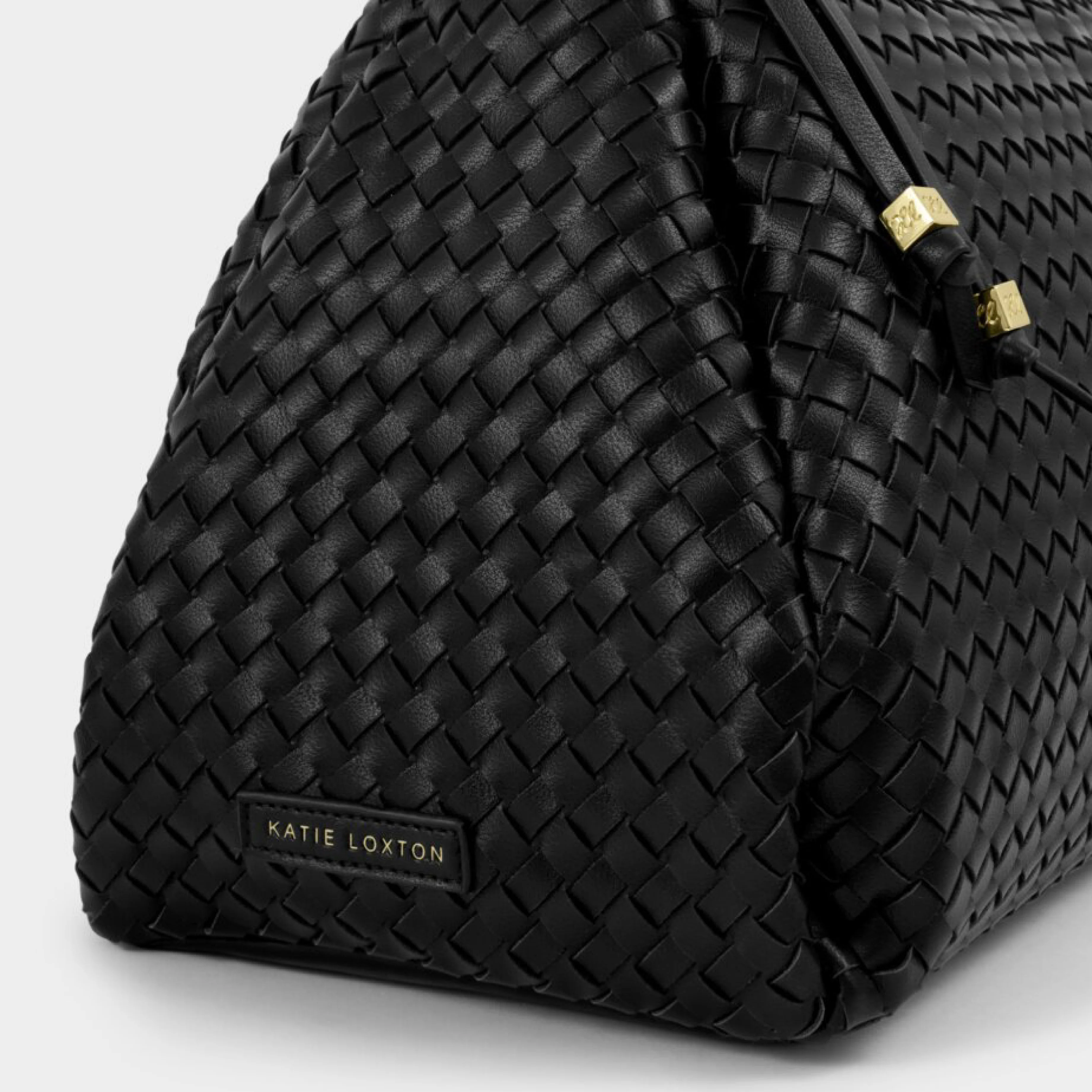 Nova Hand Woven Shoulder Bag | Black | Large - Image 3