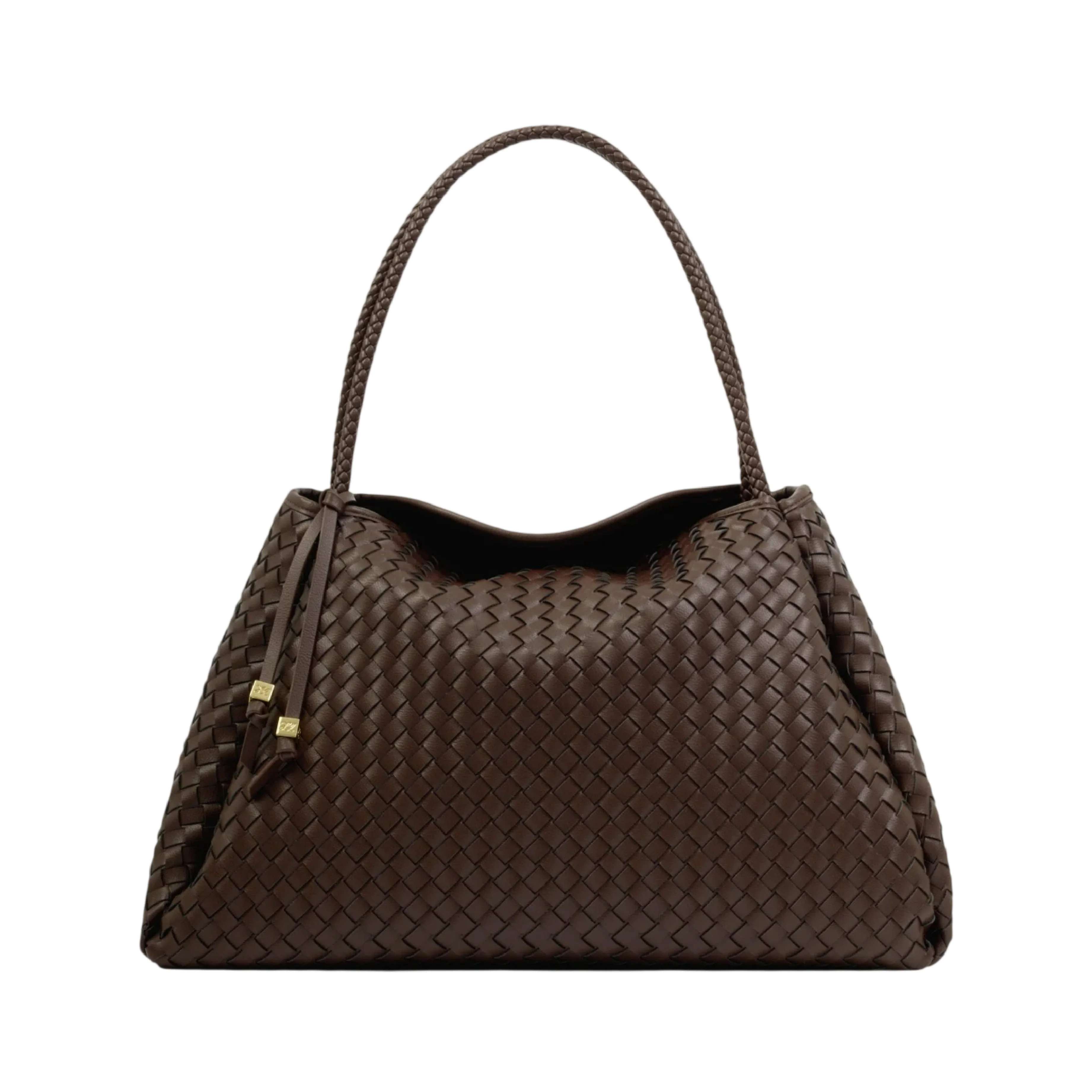 Nova Hand Woven Shoulder Bag | Chocolate | Large