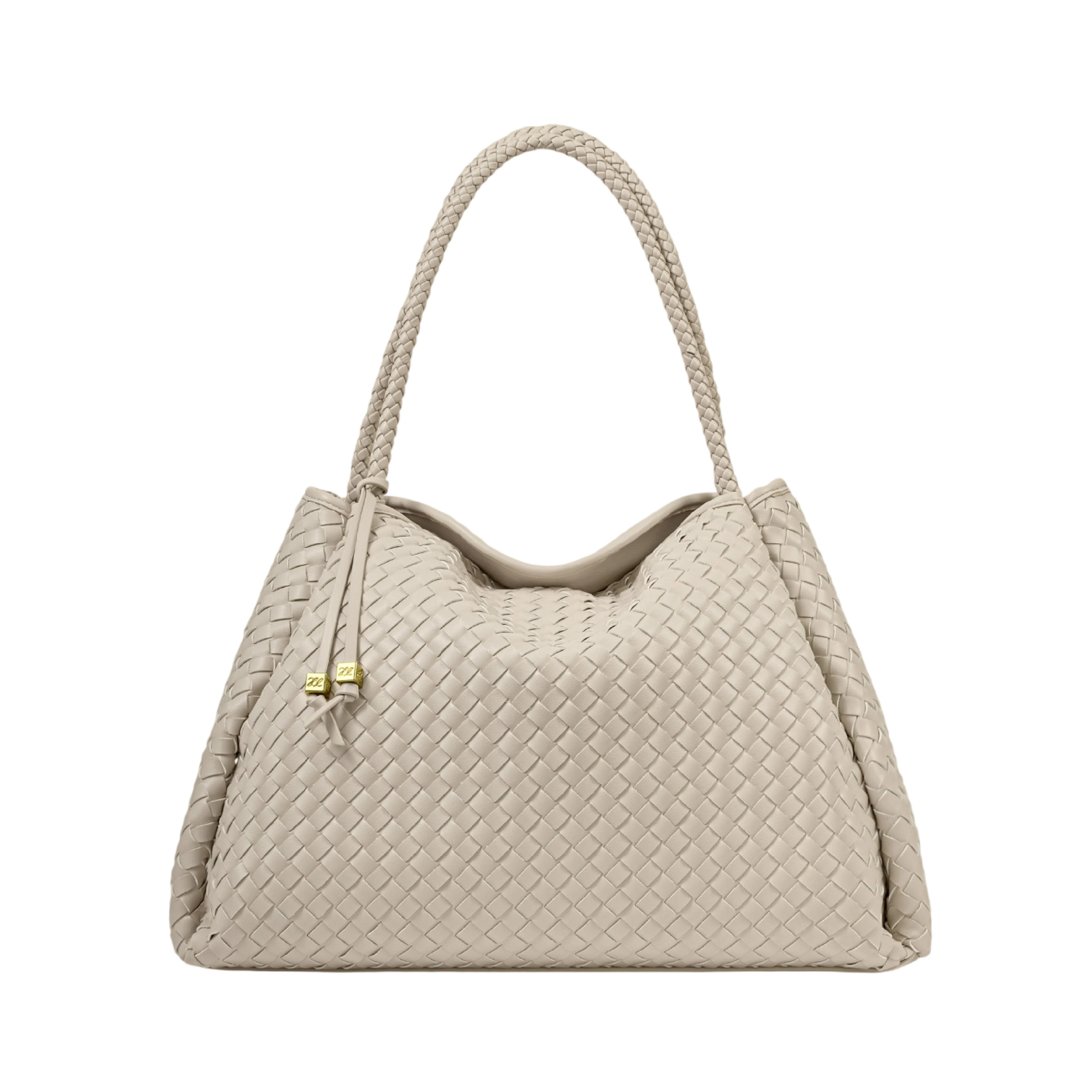 Nova Hand Woven Shoulder Bag | Oyster | Large