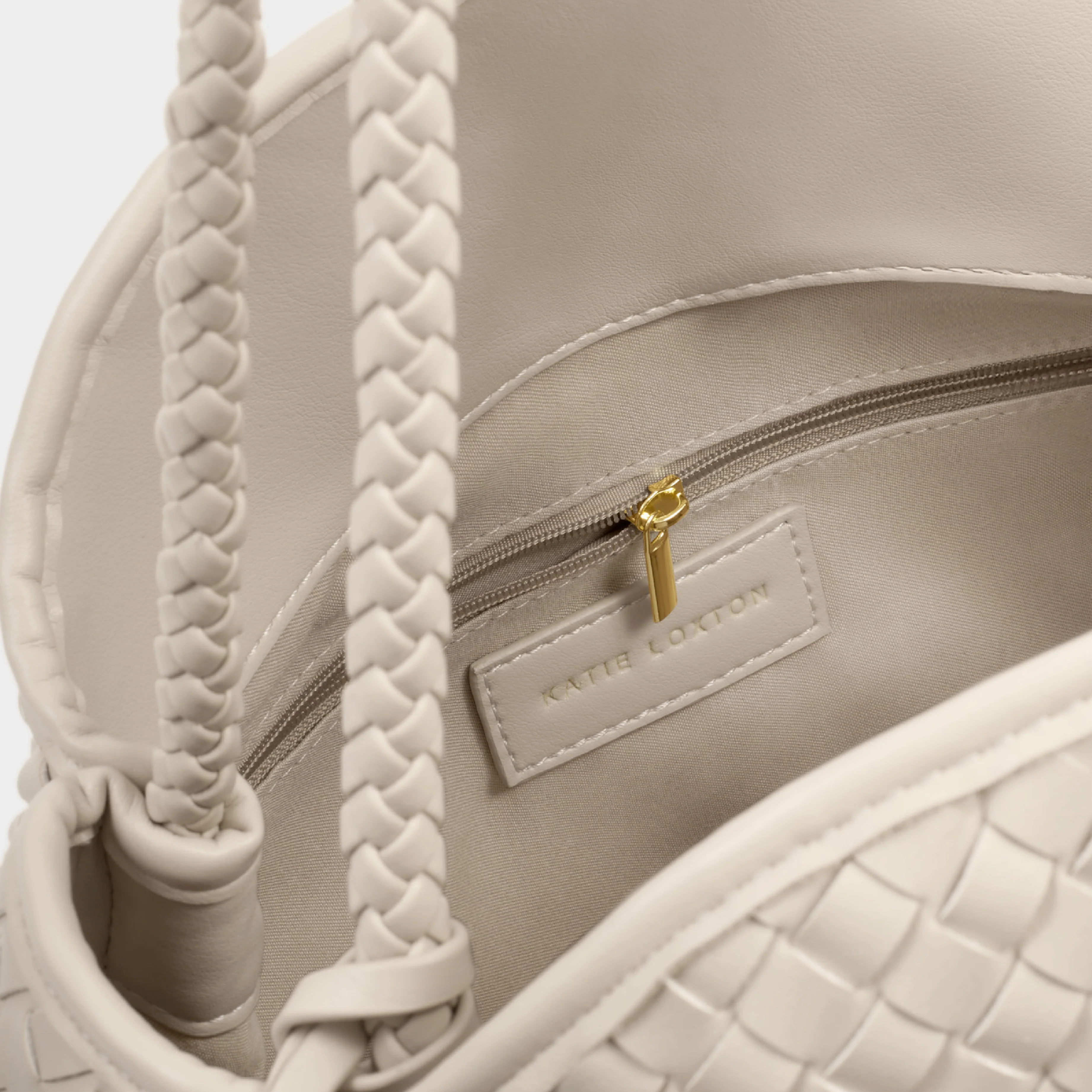 Nova Hand Woven Shoulder Bag | Oyster | Large - Image 3