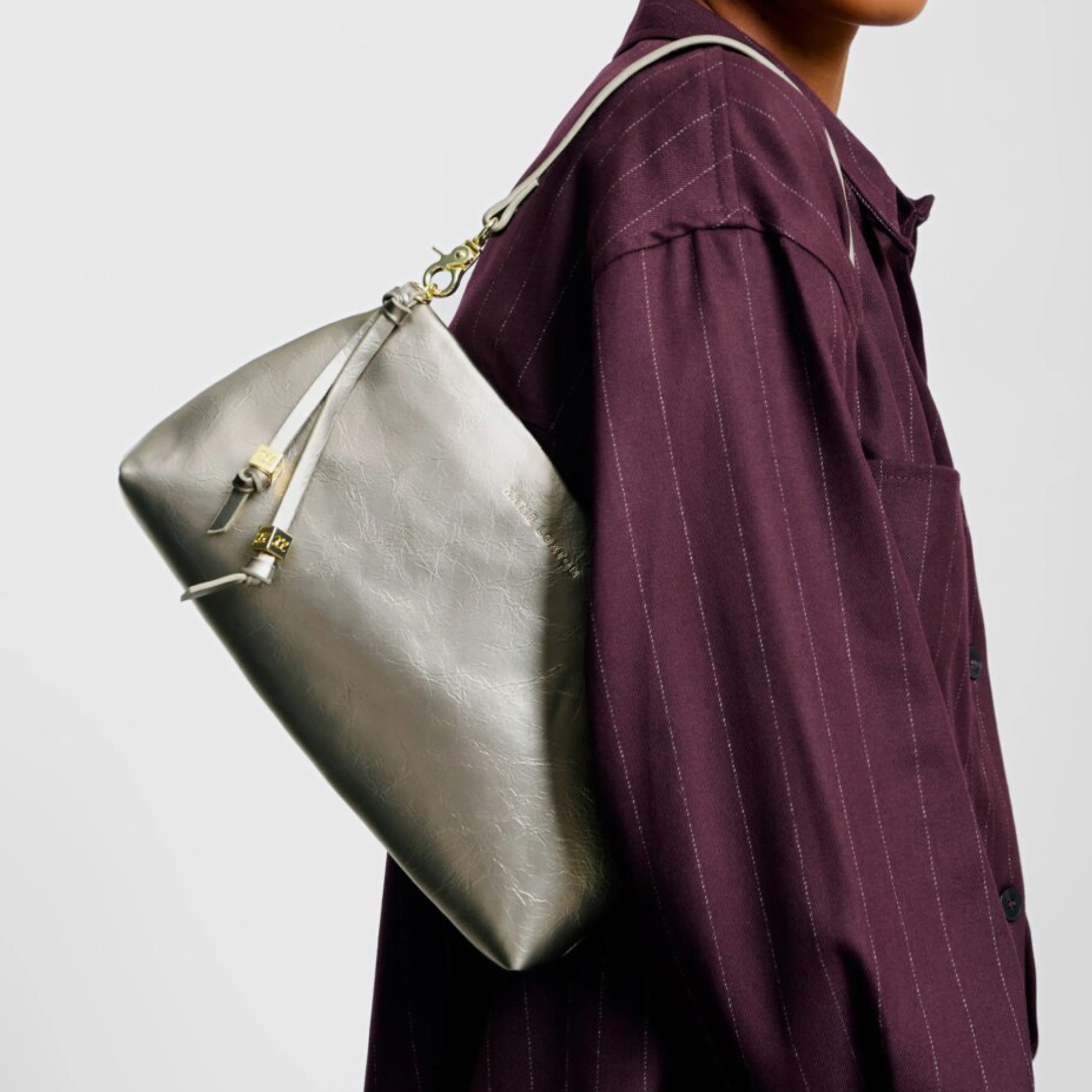 Nova Patent Crackle Clutch Bag | Pewter - Image 2