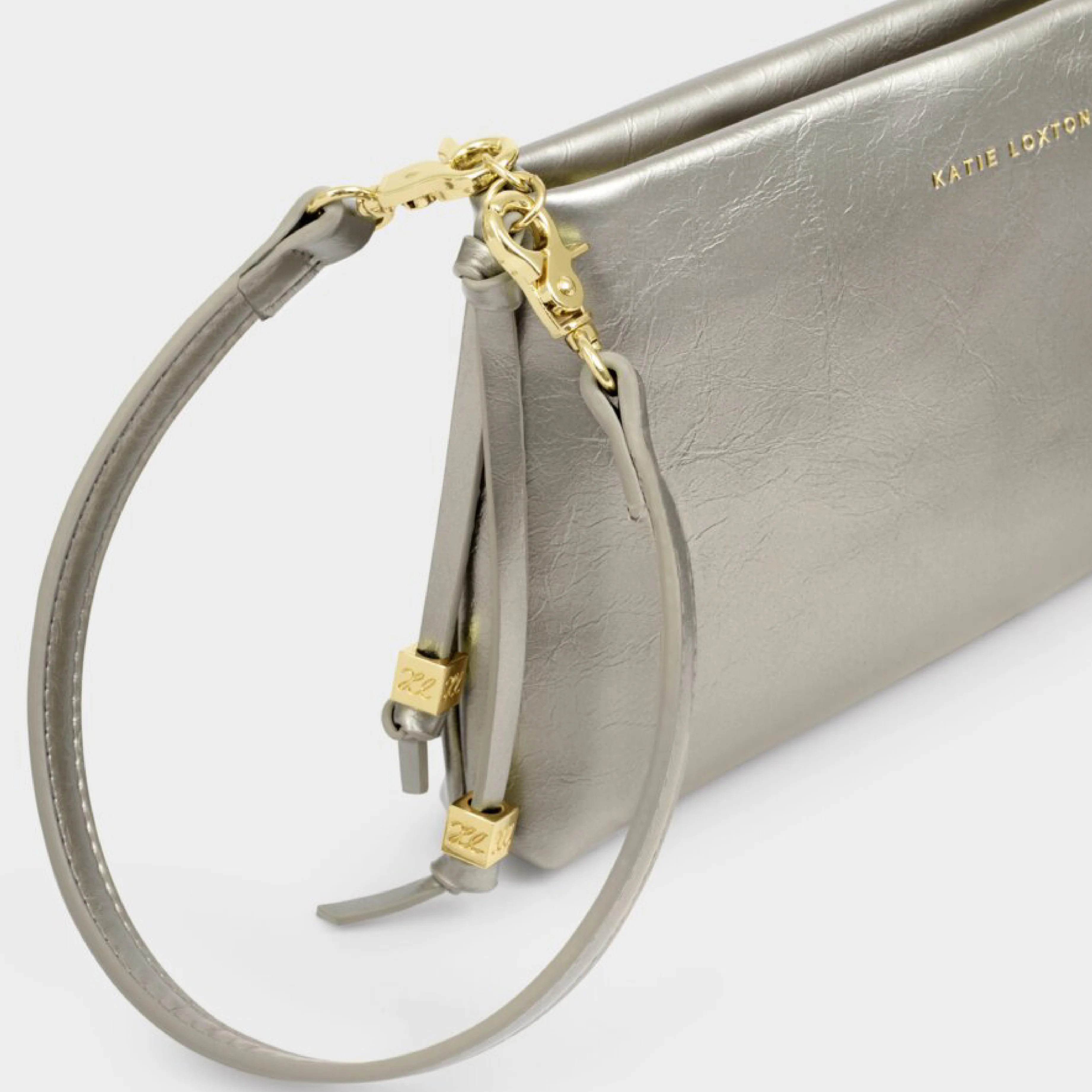 Nova Patent Crackle Clutch Bag | Pewter - Image 3