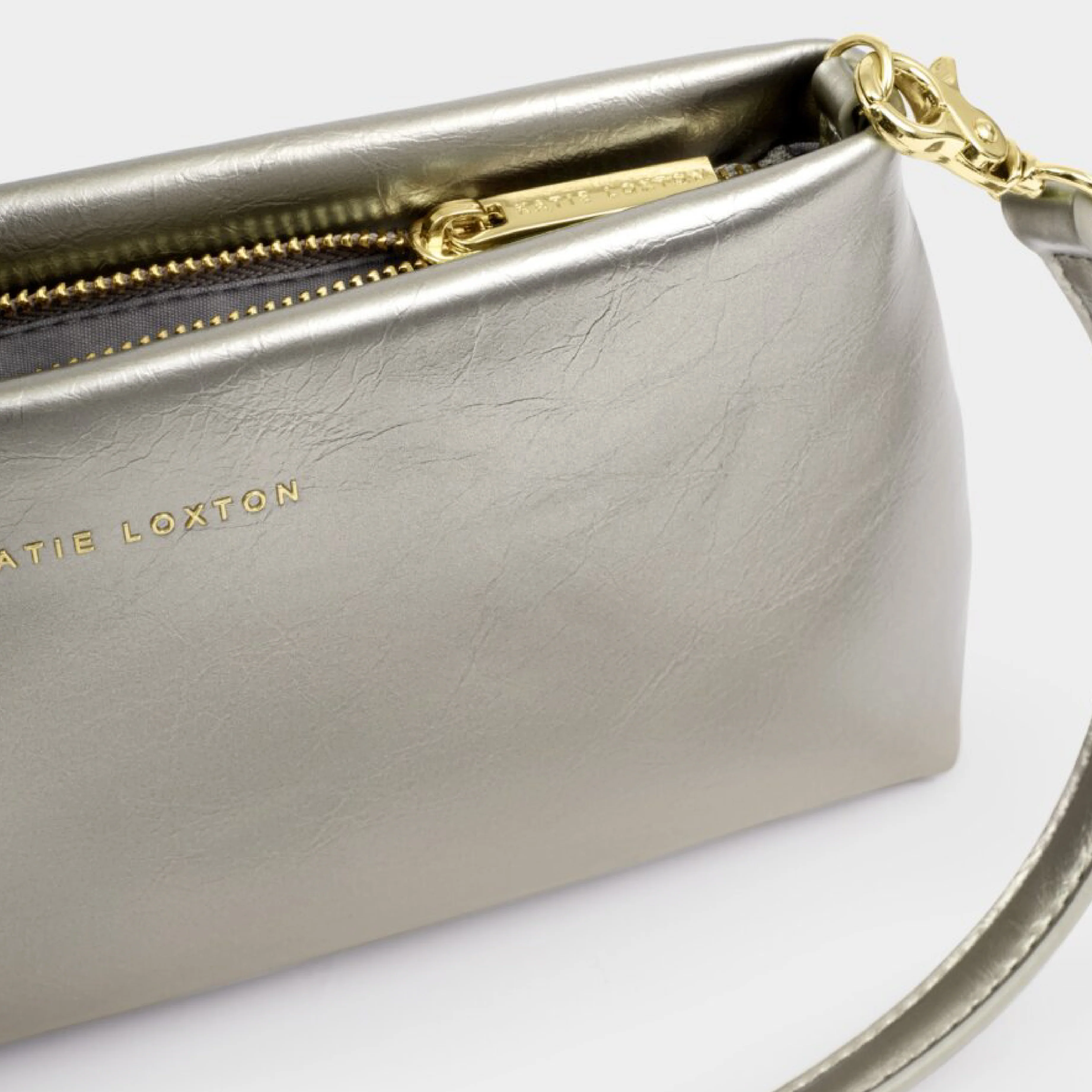 Nova Patent Crackle Clutch Bag | Pewter - Image 4