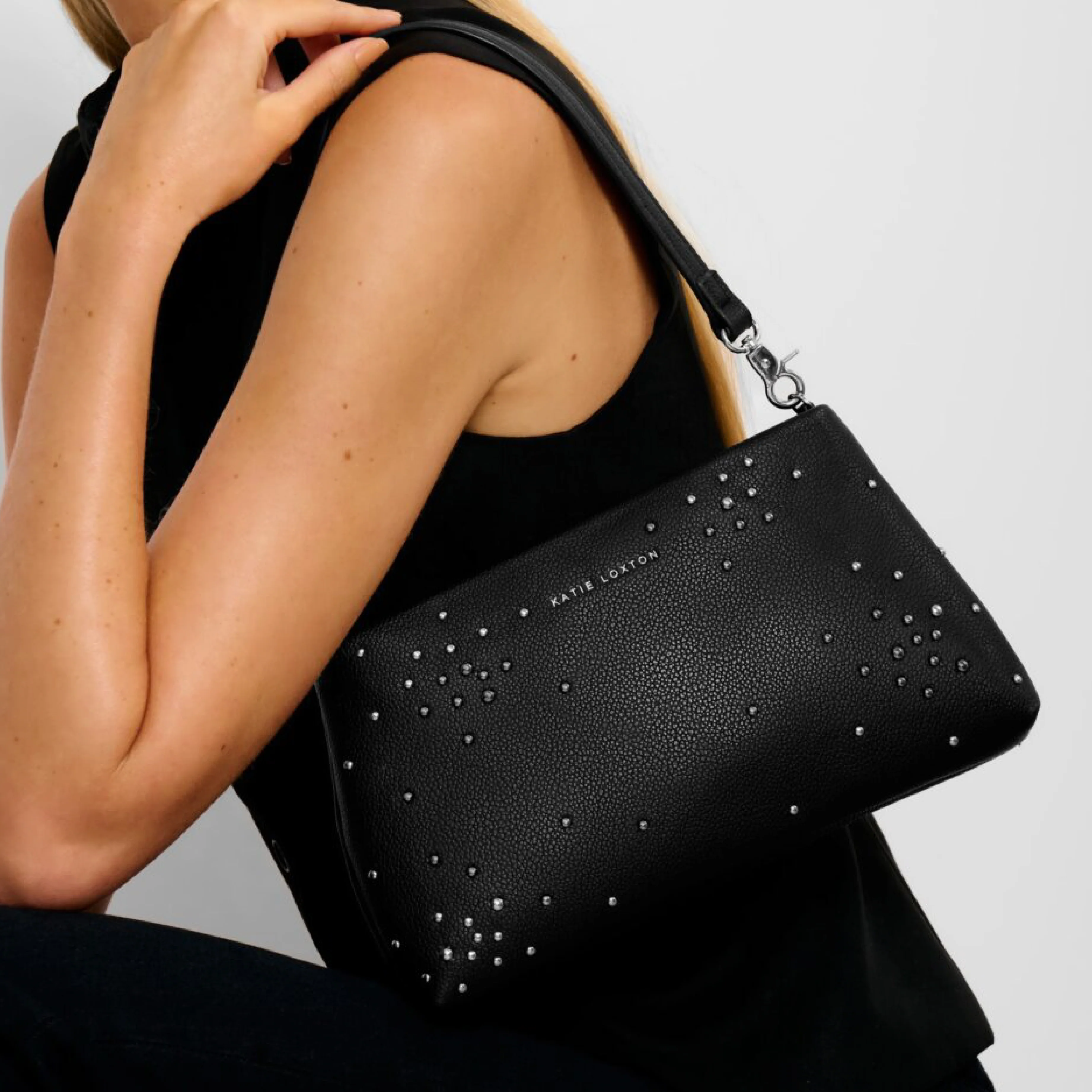 Nova Studded Wristlet Clutch | Black - Image 2