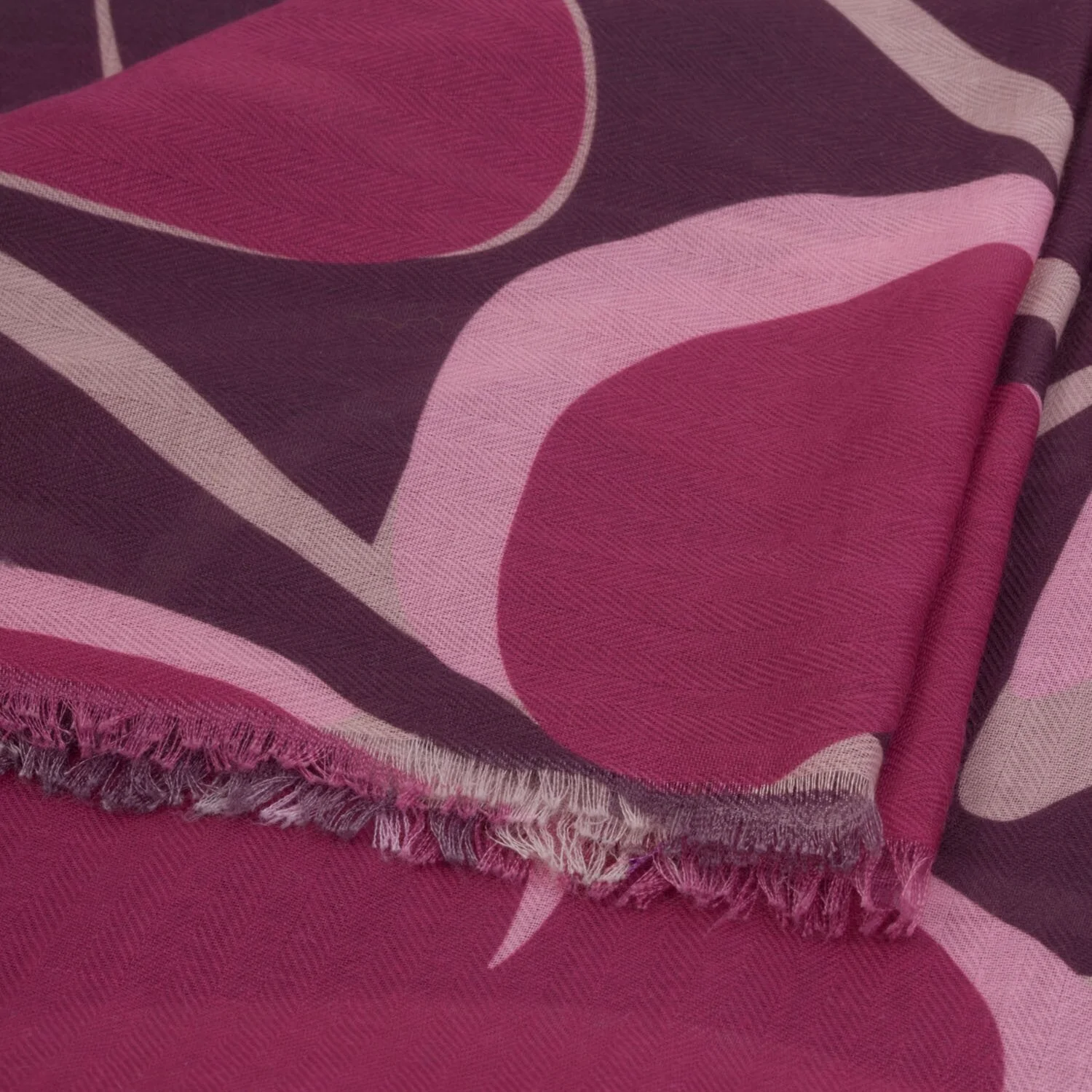 Organic Heart Print Scarf | Maroon - Image 4