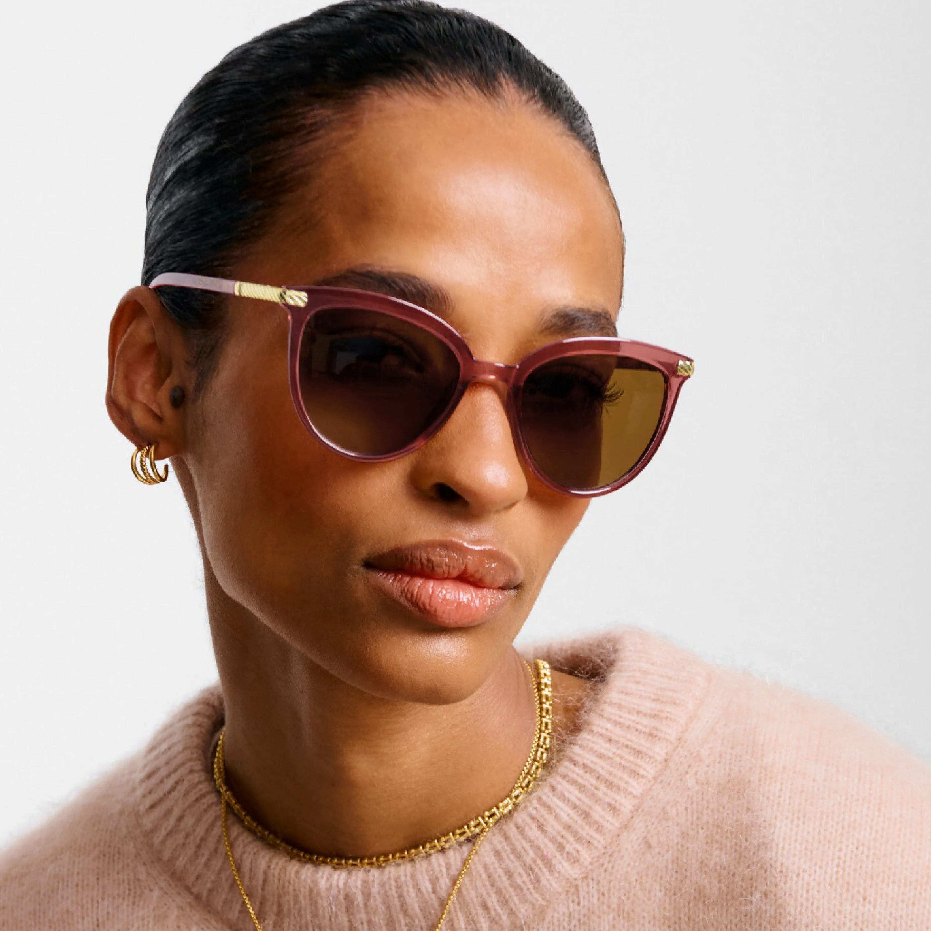 Ravello Round Sunglasses | Cherry Transparent - Image 2