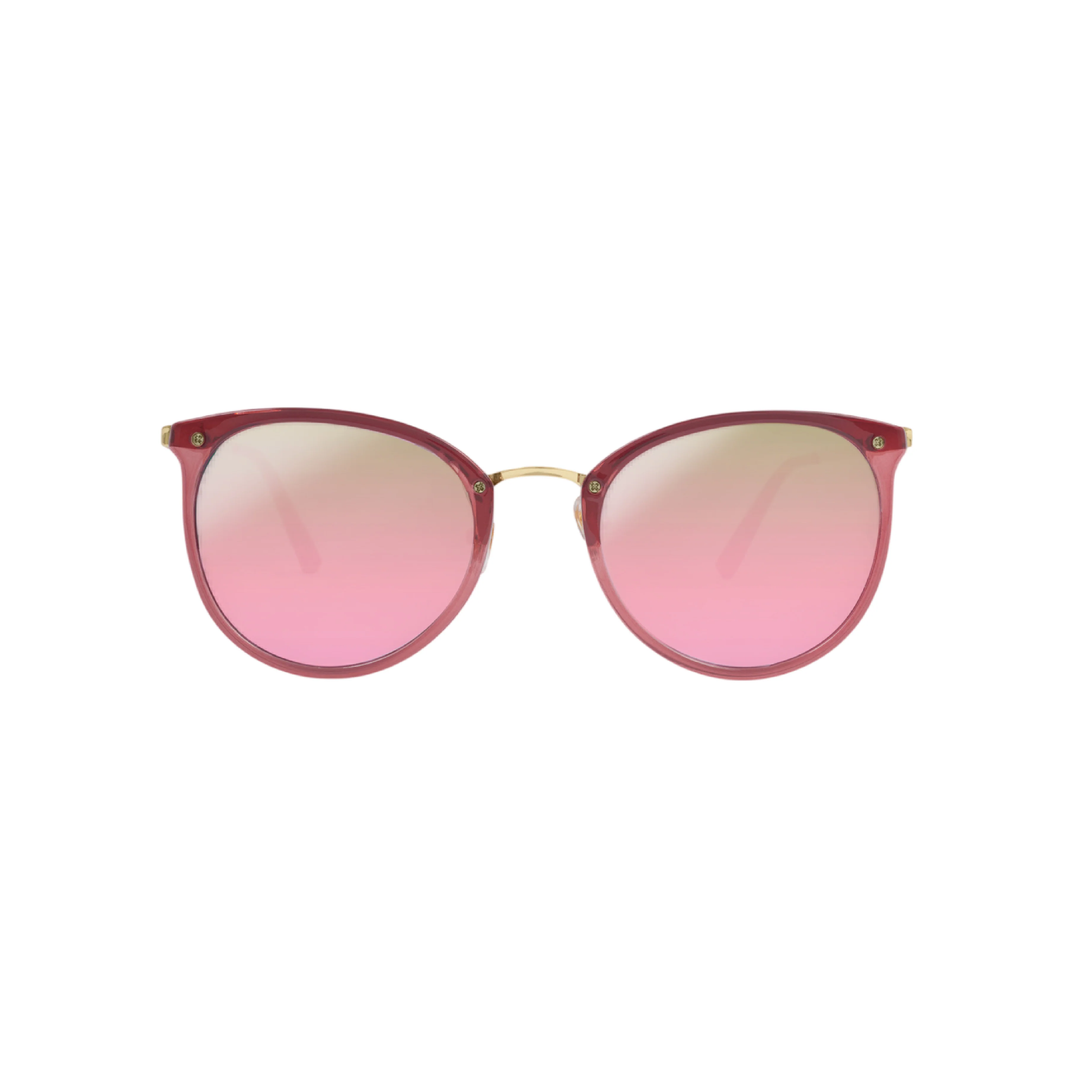 Santorini Round Sunglasses with Mirrored Lens | Pink