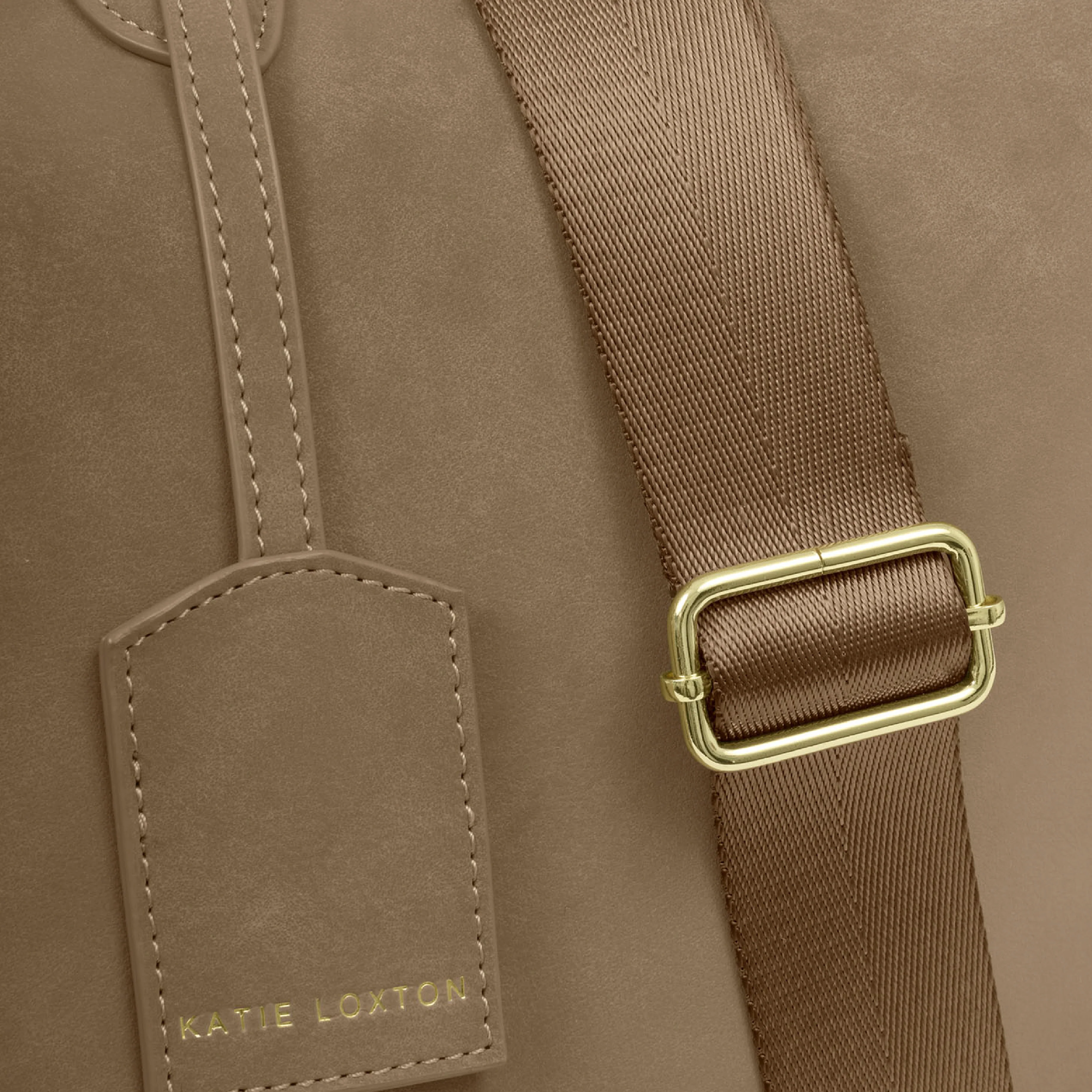 Soho Suedette Weekend Bag | Taupe - Image 3