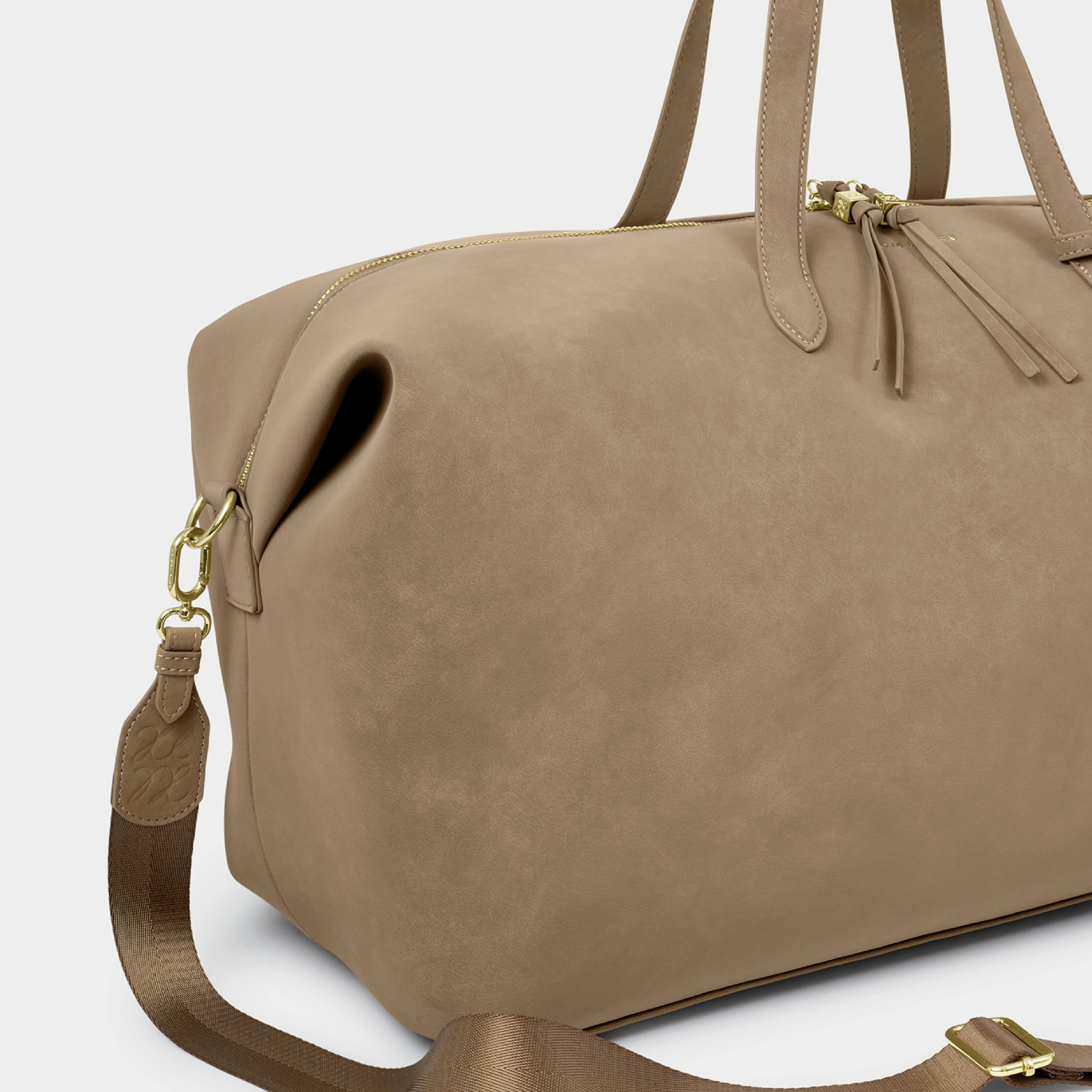 Soho Suedette Weekend Bag | Taupe - Image 4