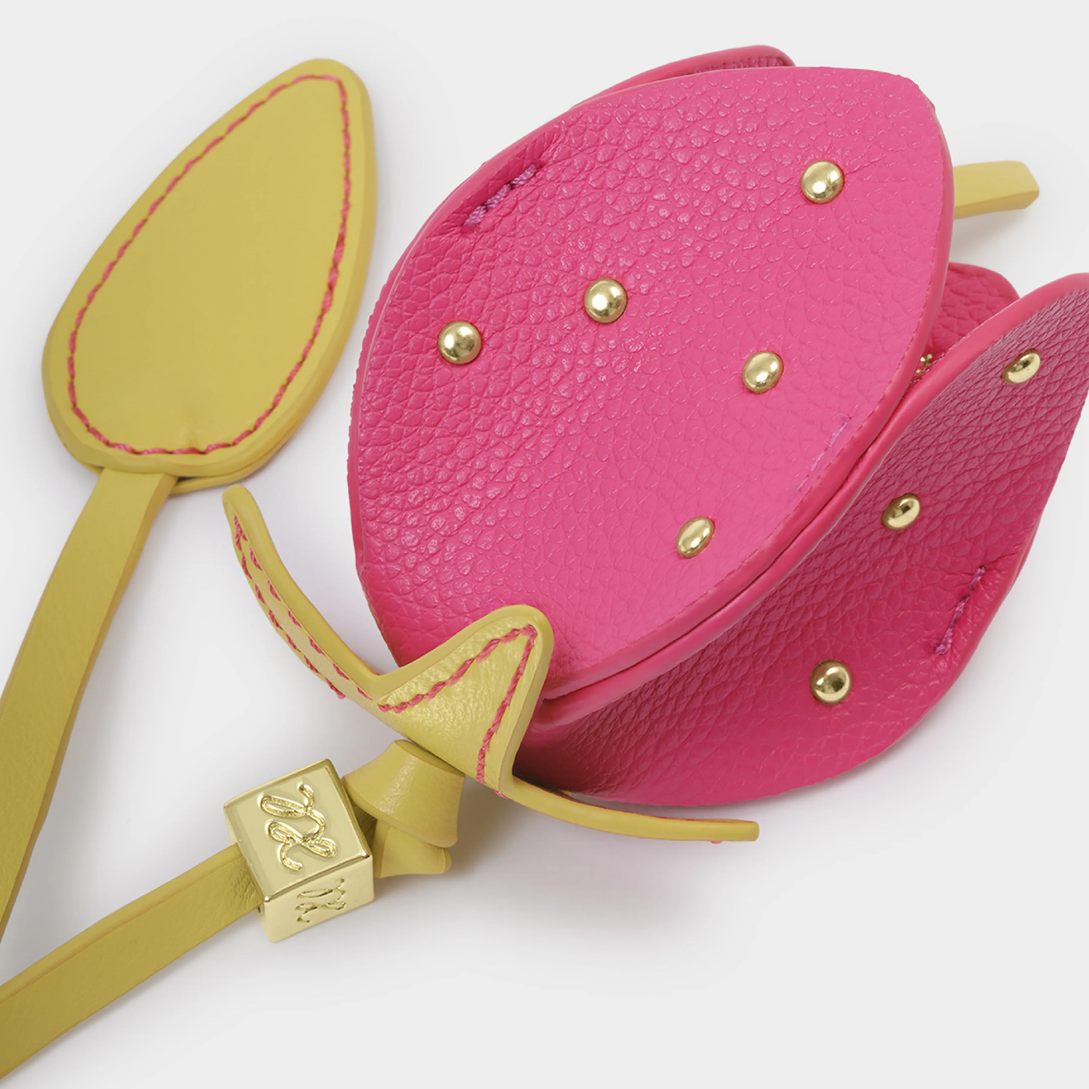 Strawberry Bag Charm & Keyring | Chartreuse & Magenta - Image 3