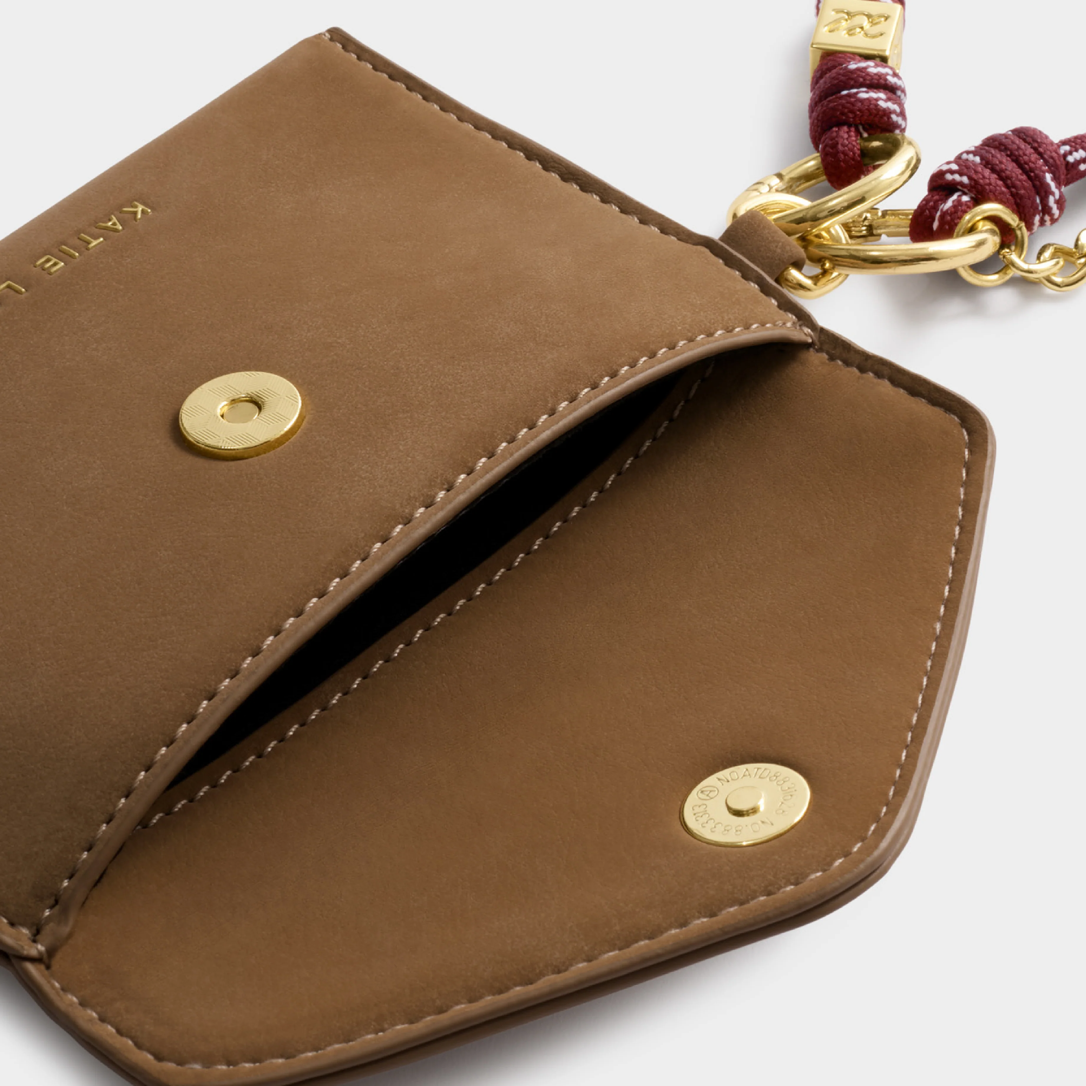 Suedette Purse with Cord | Caramel - Image 3