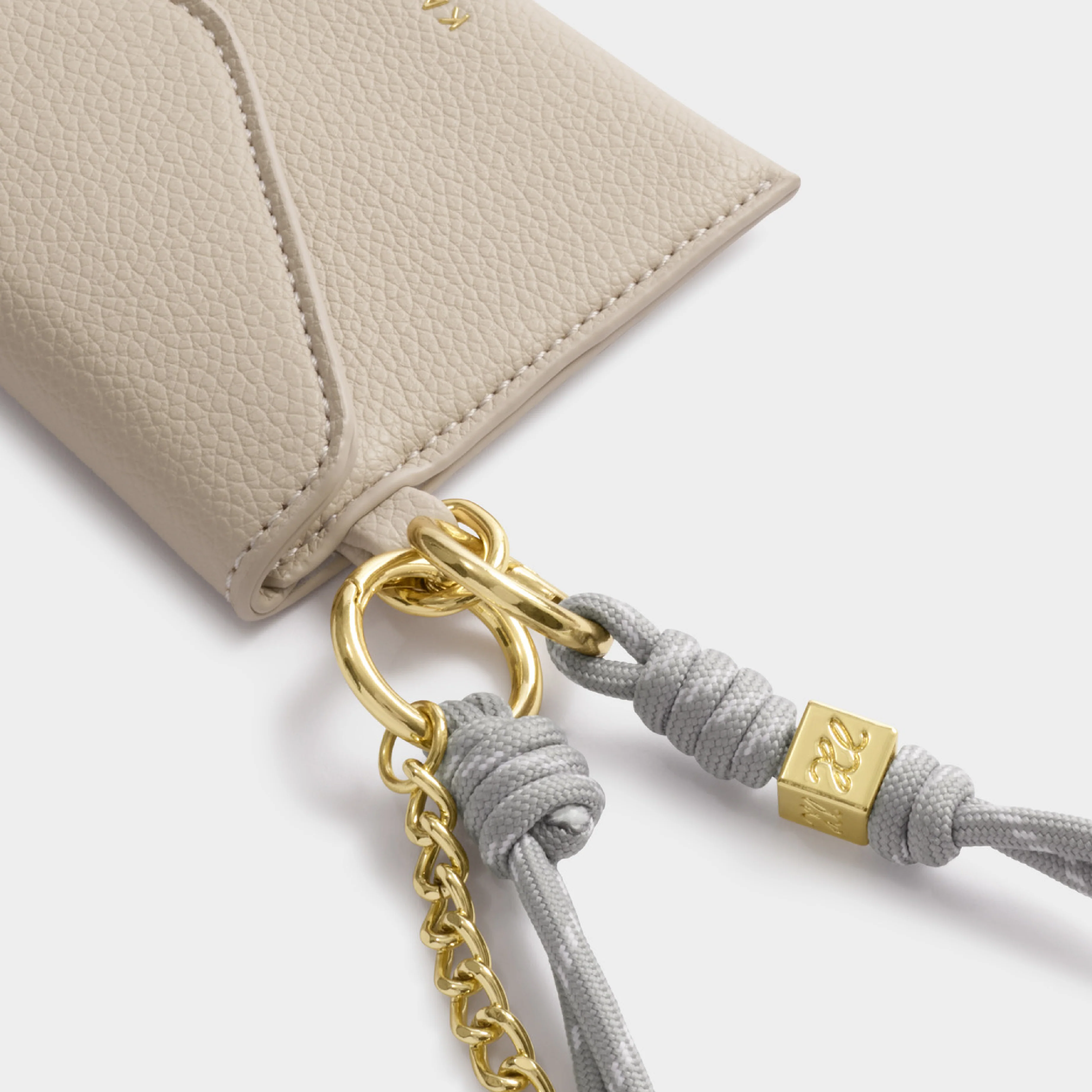 Suedette Purse with Cord | Oyster - Image 4