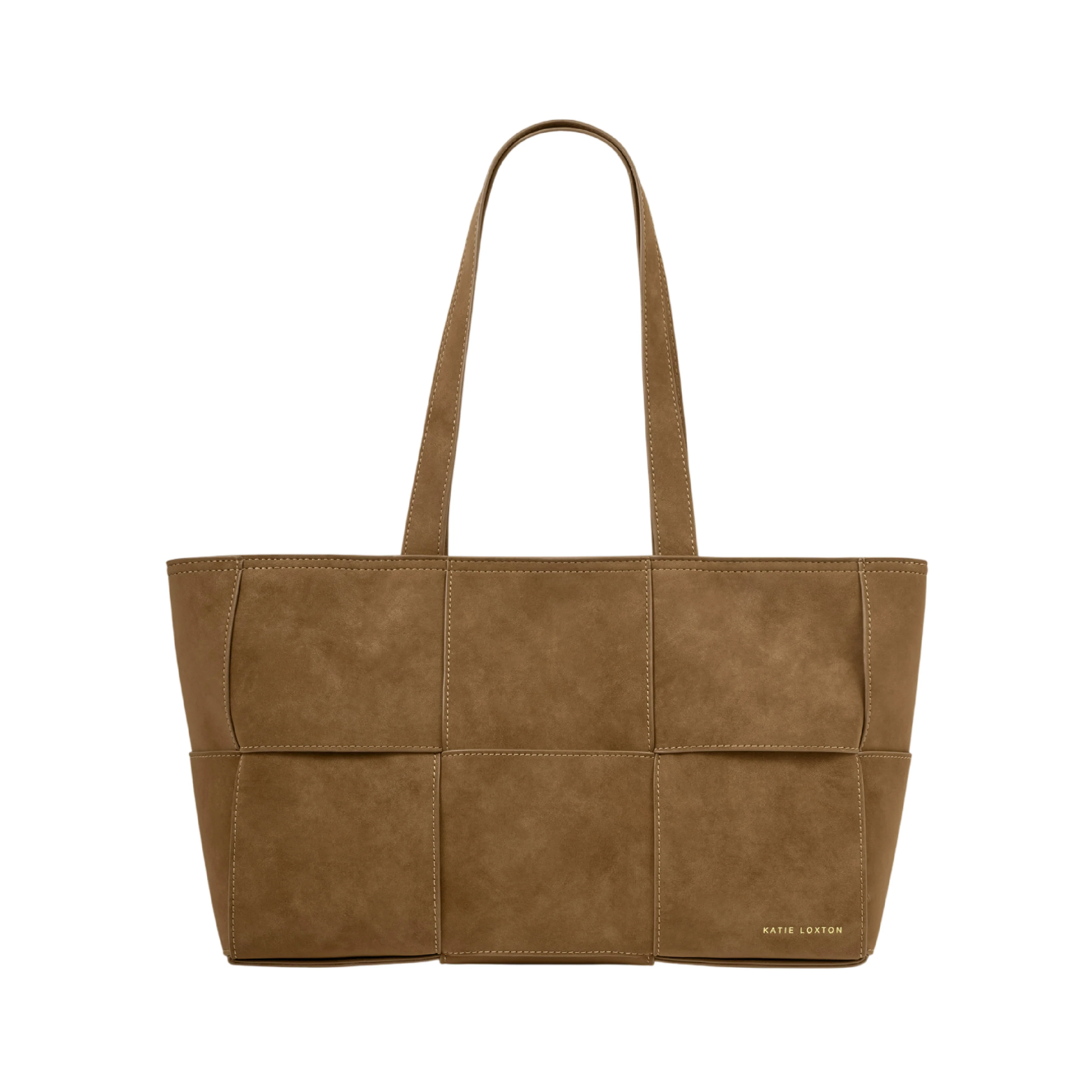 Taya Hand Woven Suedette Shoulder Bag | Caramel
