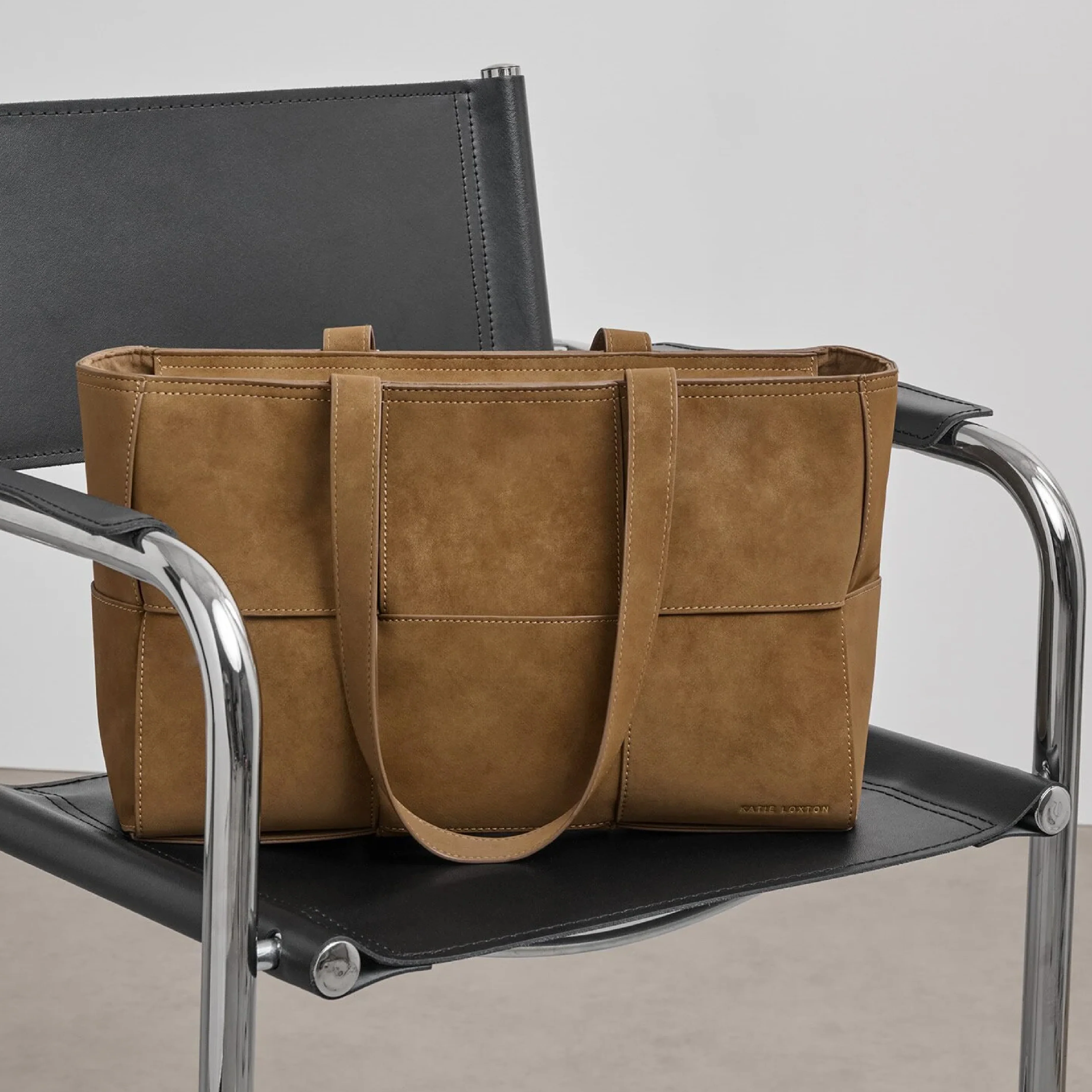 Taya Hand Woven Suedette Shoulder Bag | Caramel - Image 2