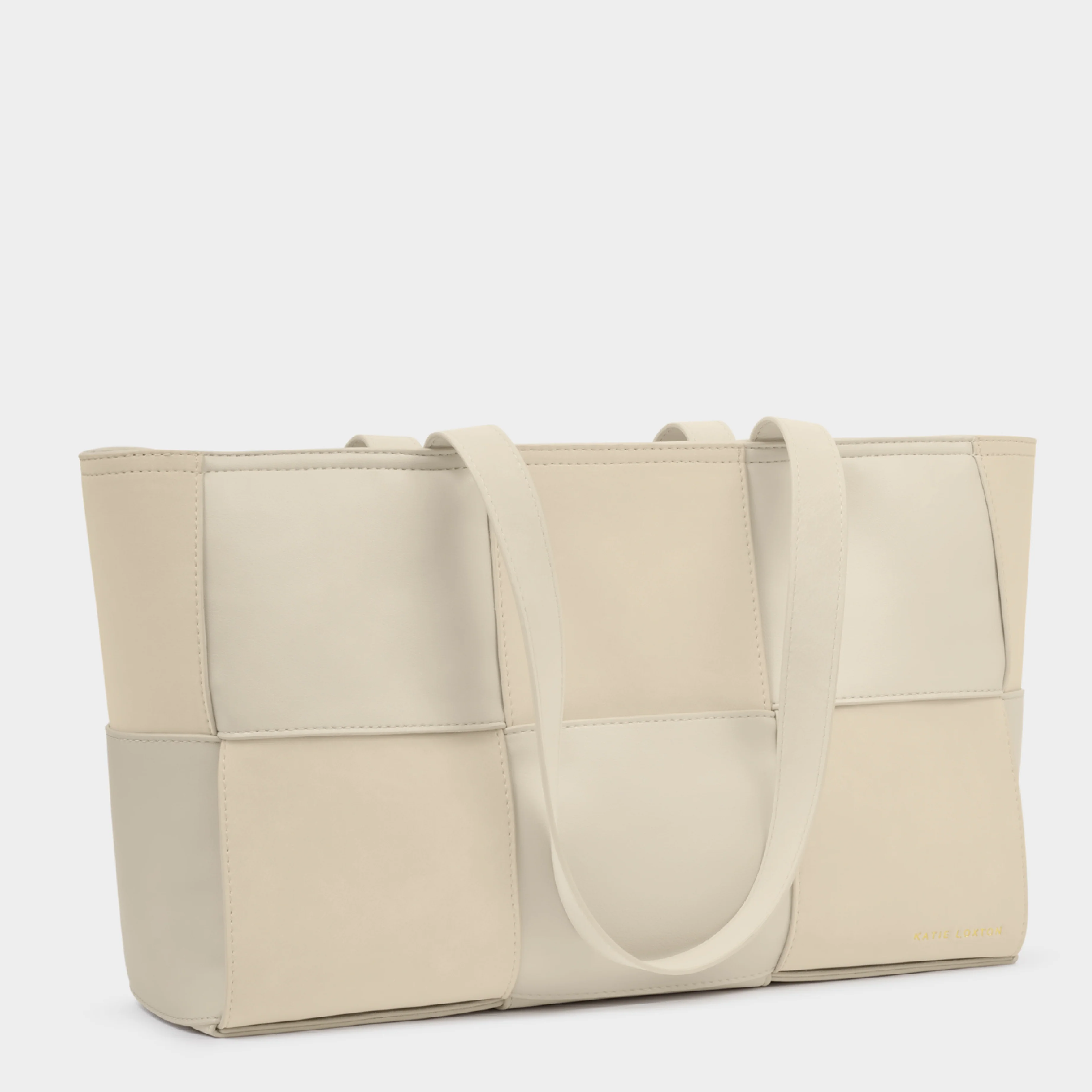 Taya Hand Woven Suedette Shoulder Bag | Off White - Image 5