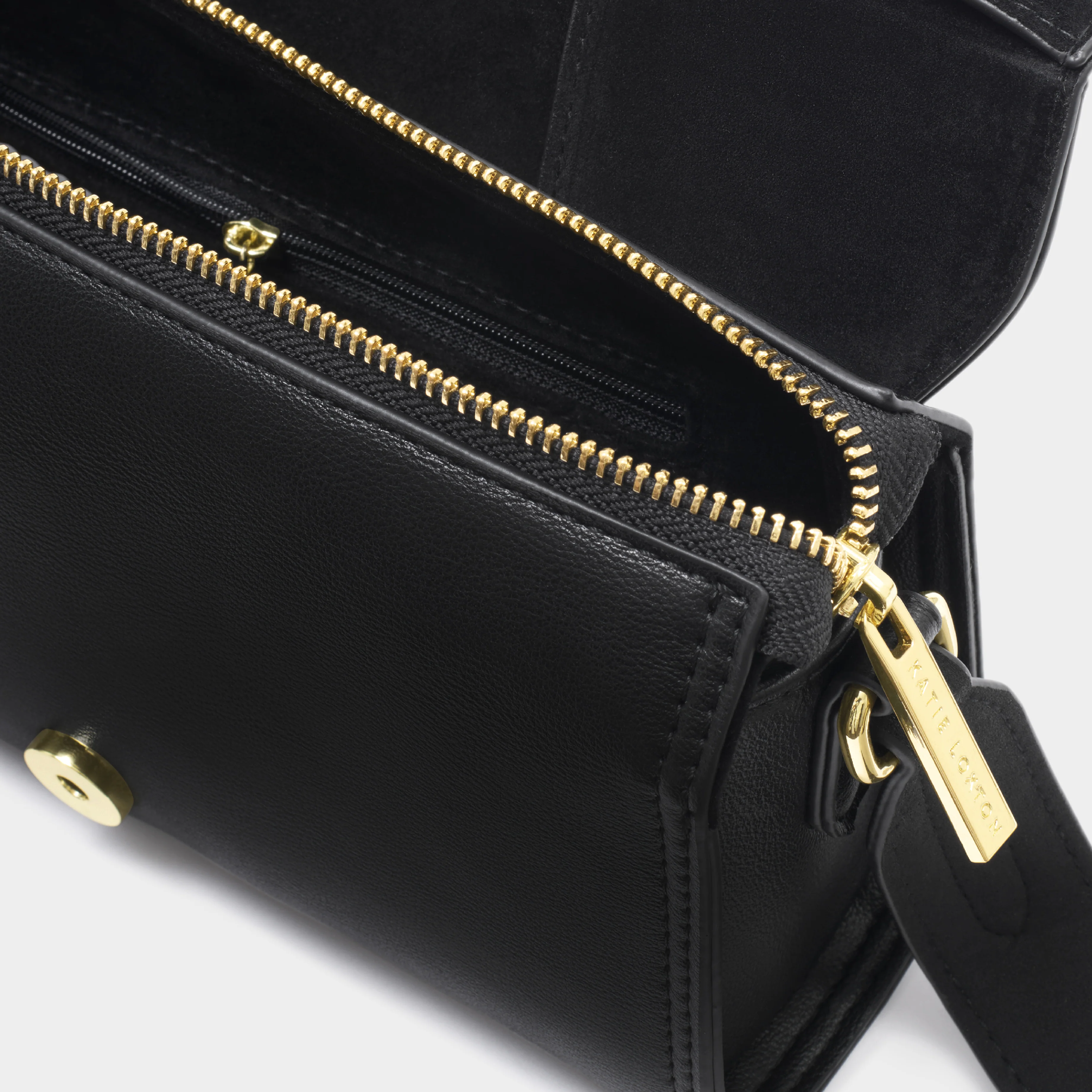 Taya Suedette Crossbody Bag | Black - Image 3