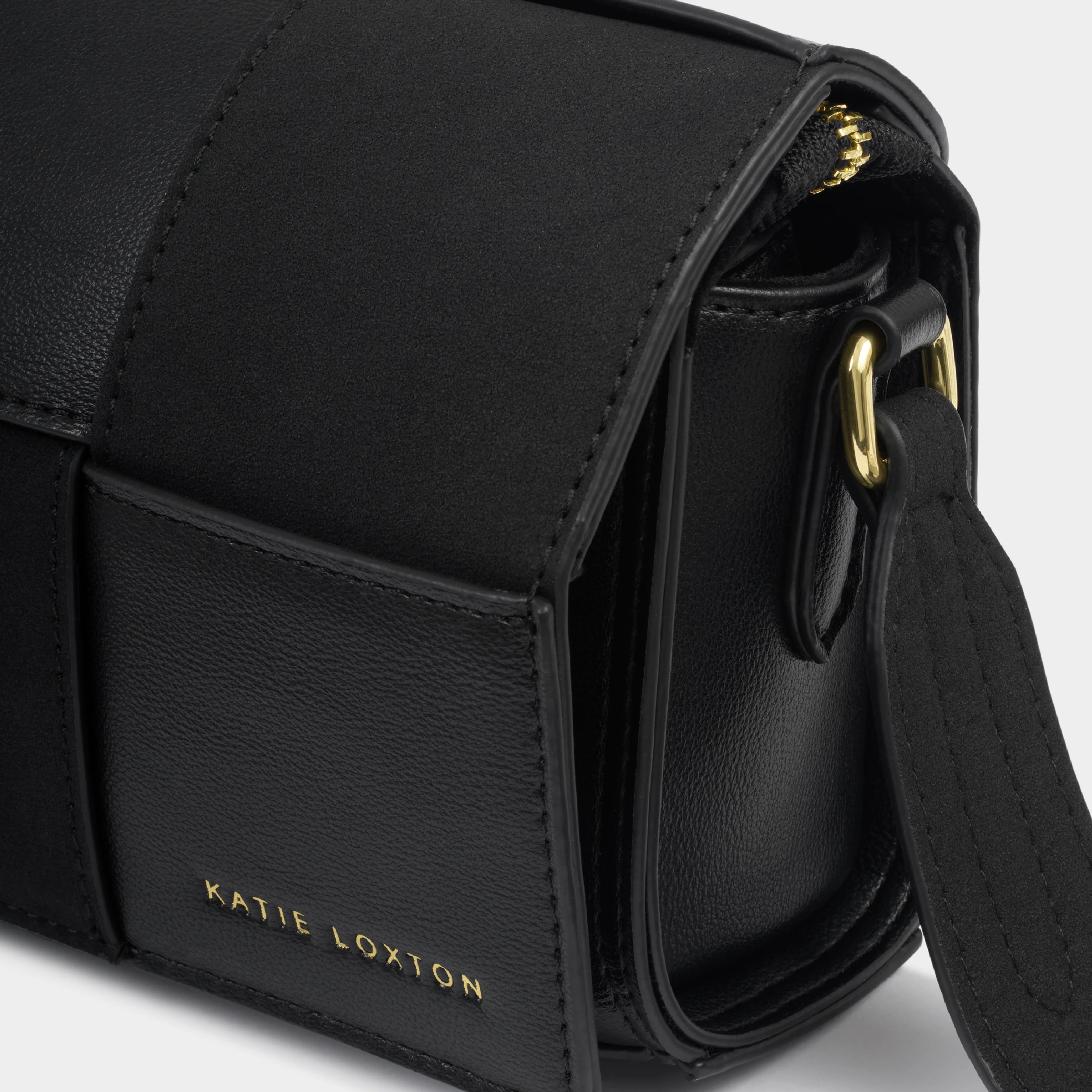 Taya Suedette Crossbody Bag | Black - Image 5