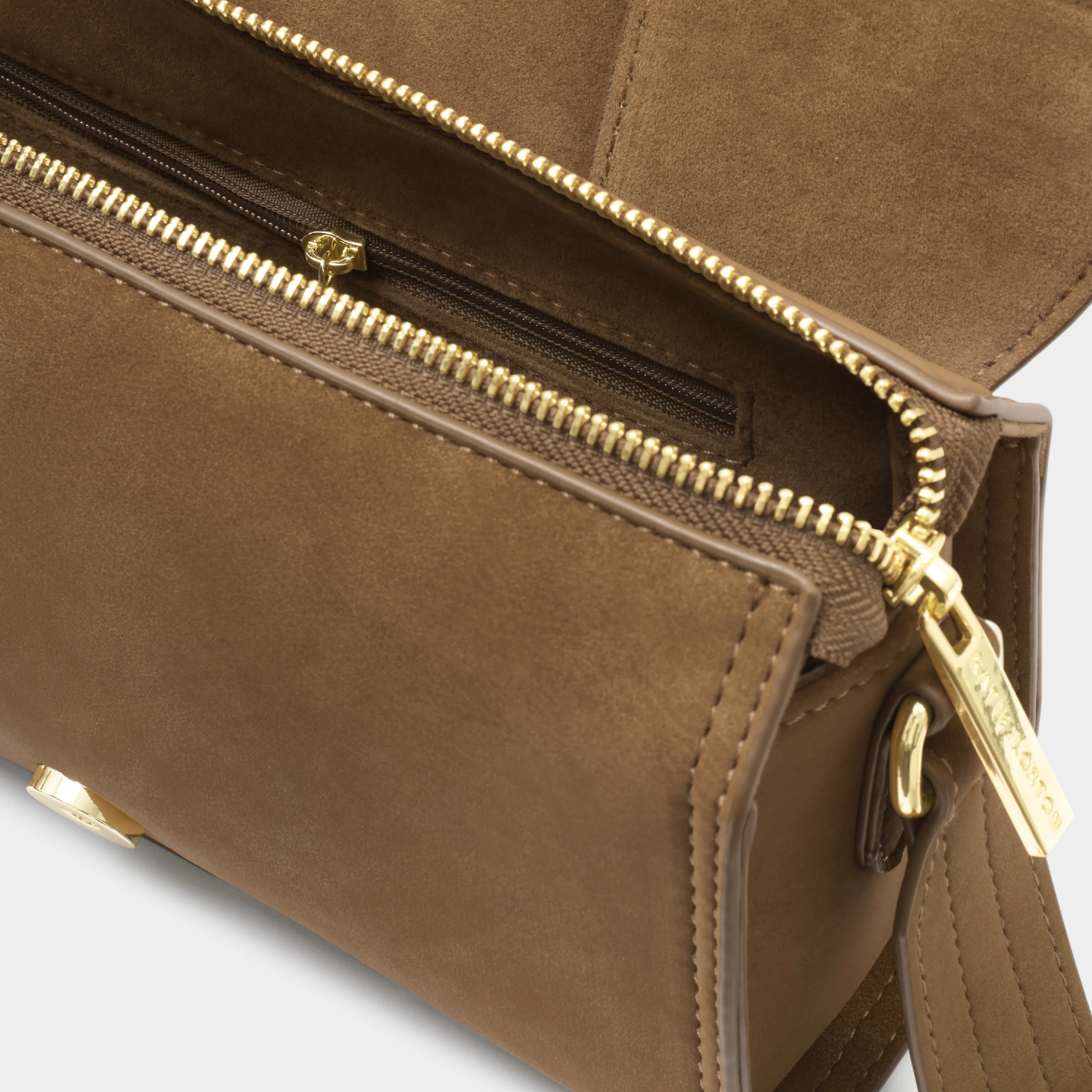 Taya Suedette Crossbody Bag | Caramel - Image 3