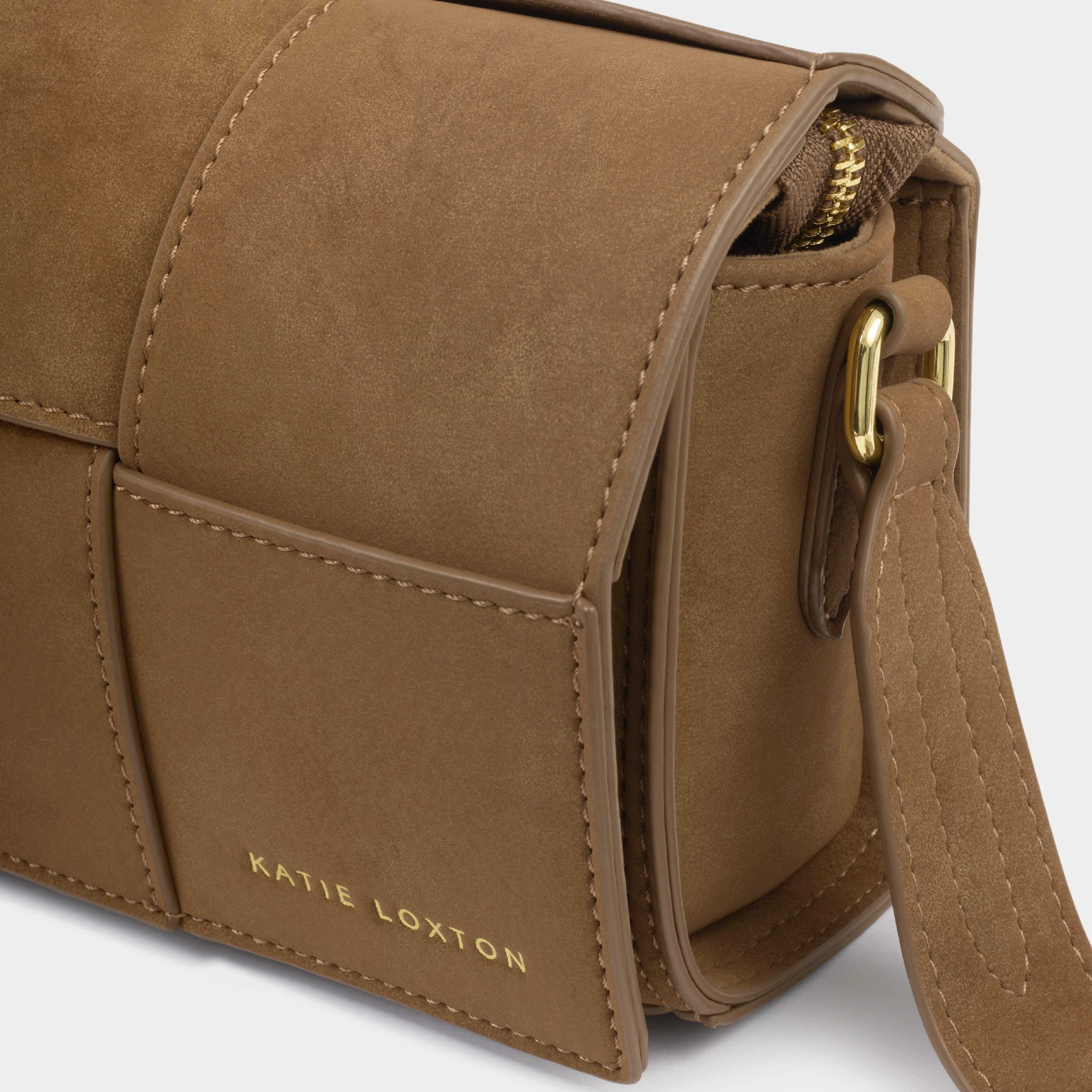 Taya Suedette Crossbody Bag | Caramel - Image 4