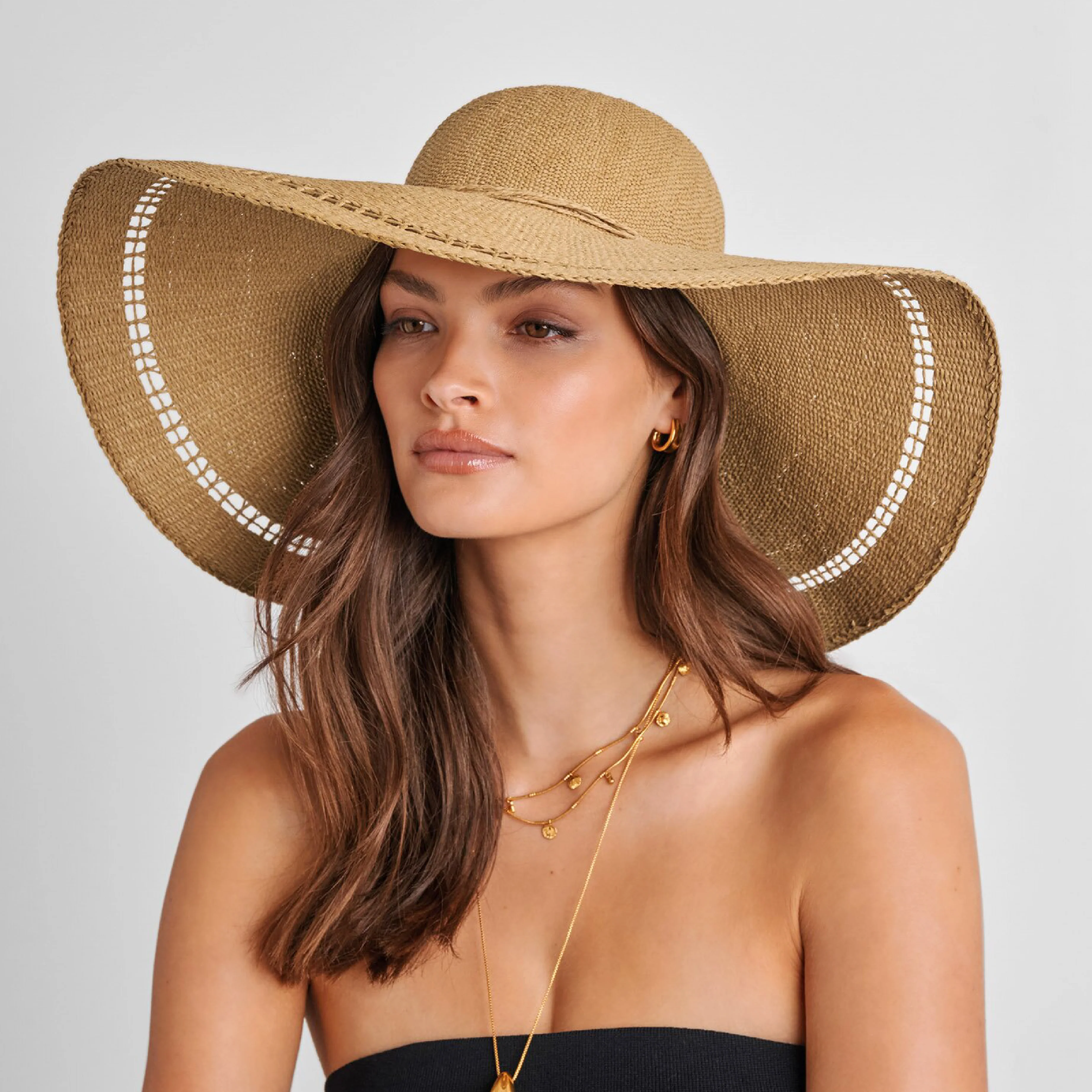 Wide Brim Floppy Straw Hat | Natural - Image 2