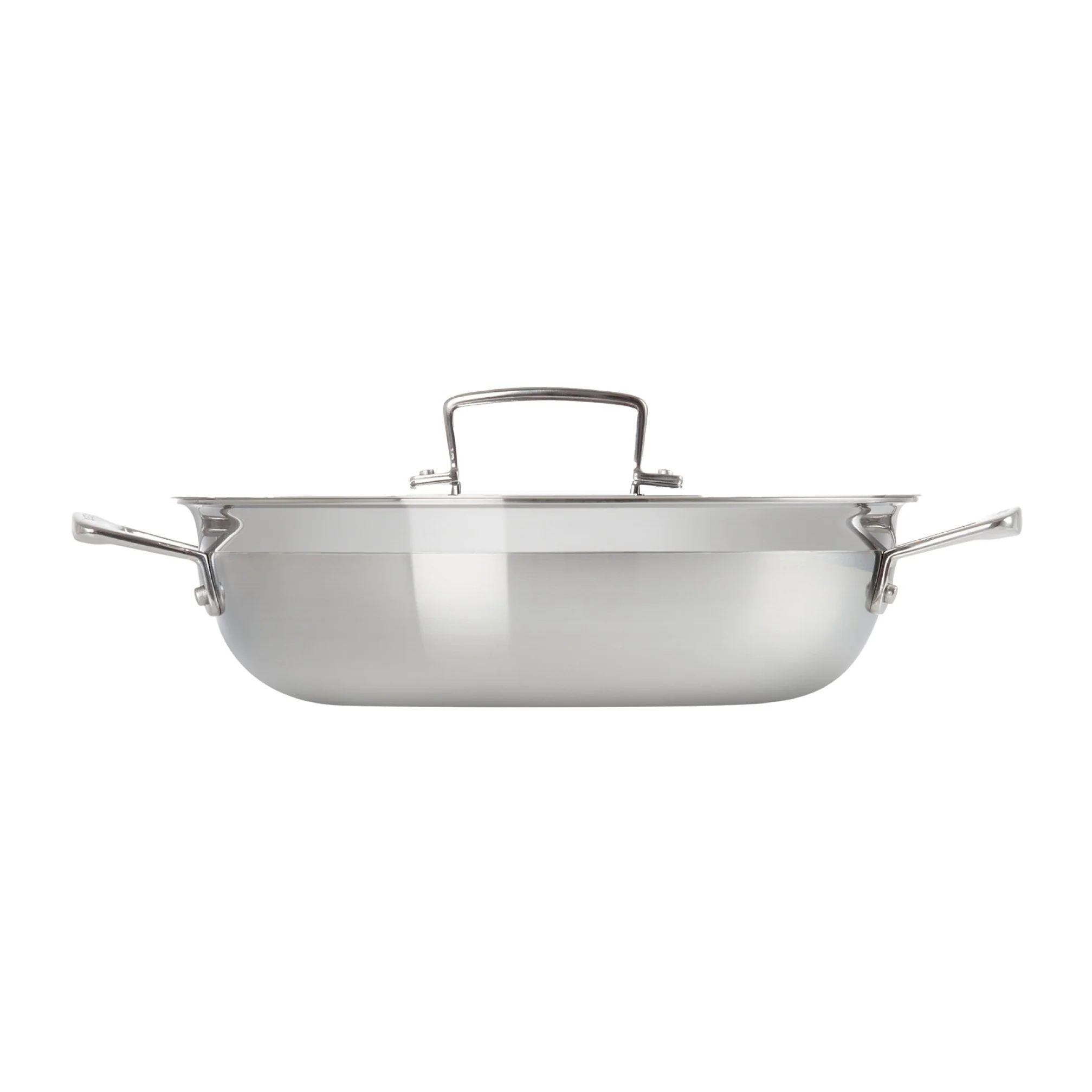 3-Ply Stainless Steel Shallow Casserole Dish with Lid | 26cm - Image 4