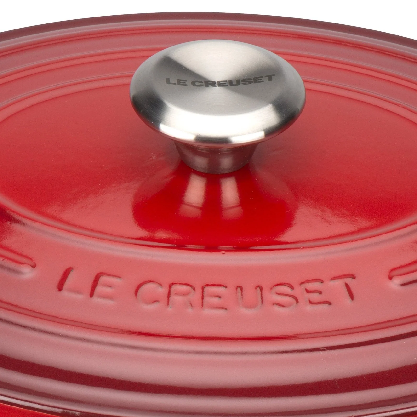 Oval Cast Iron Casserole Dish | Cerise | 29cm - Image 5