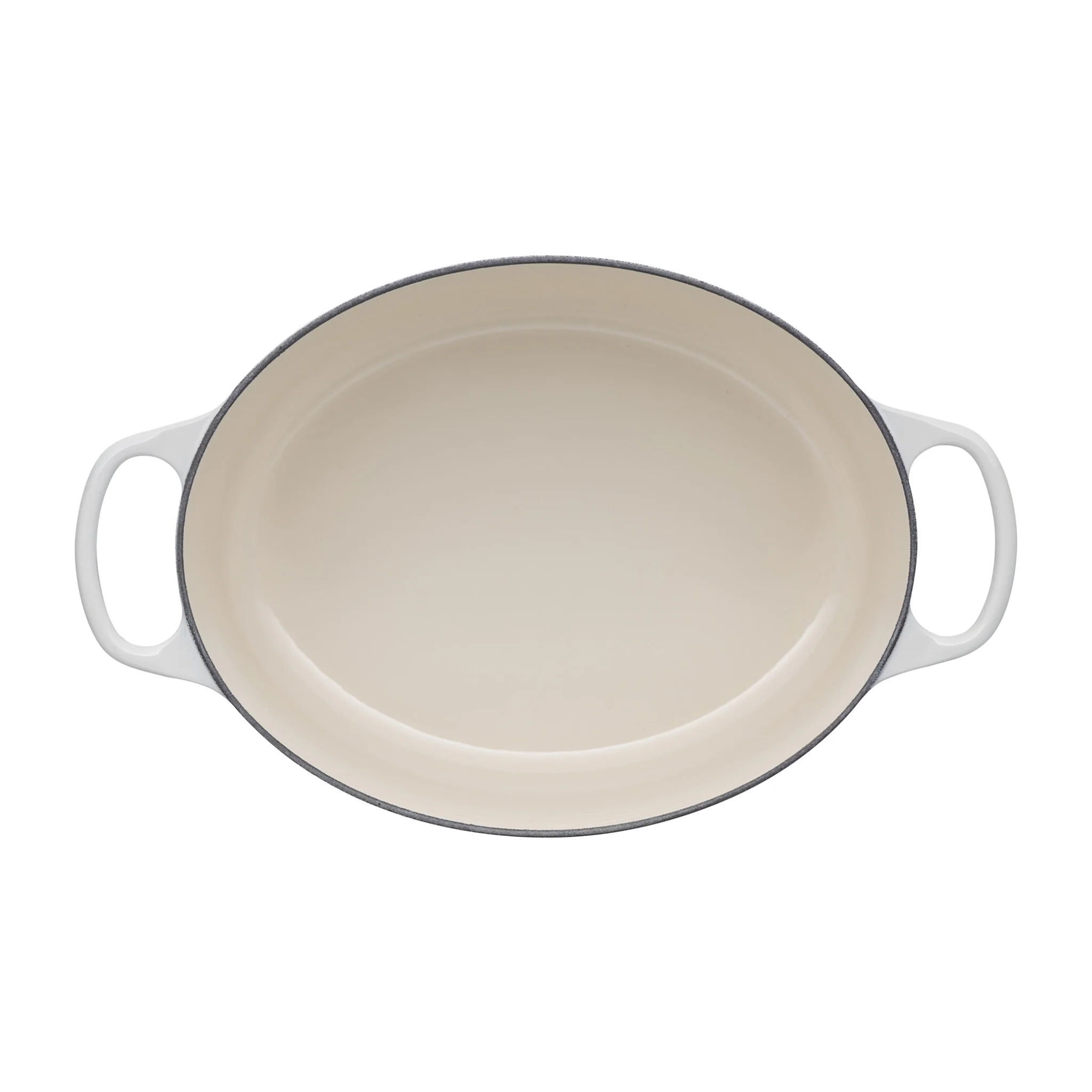 Oval Cast Iron Casserole Dish | Meringue | 29cm - Image 3