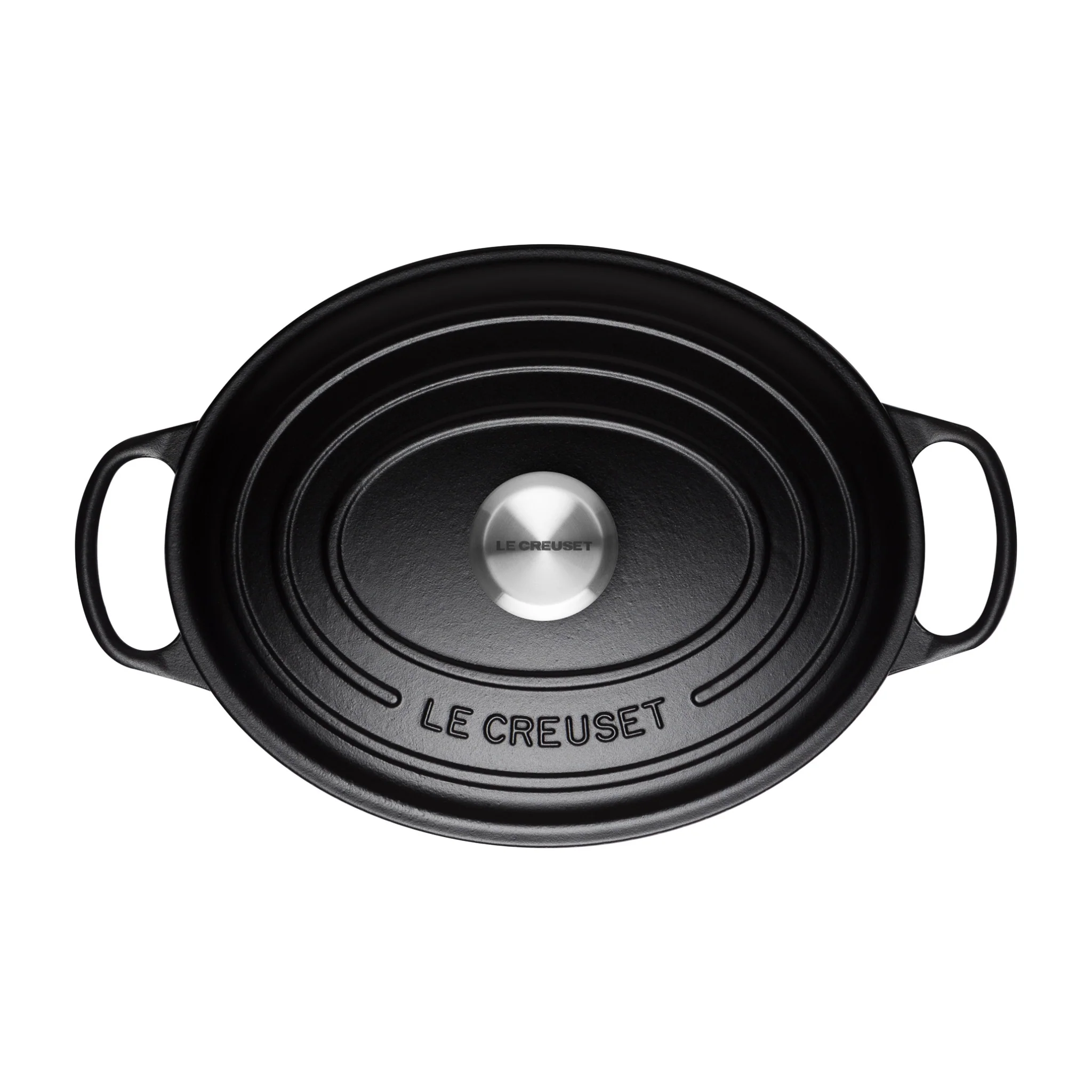 Oval Cast Iron Casserole Dish | Satin Black | 27cm - Image 4