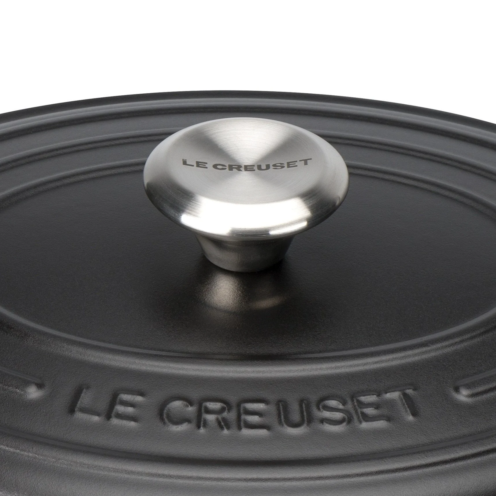 Oval Cast Iron Casserole Dish | Satin Black | 27cm - Image 5