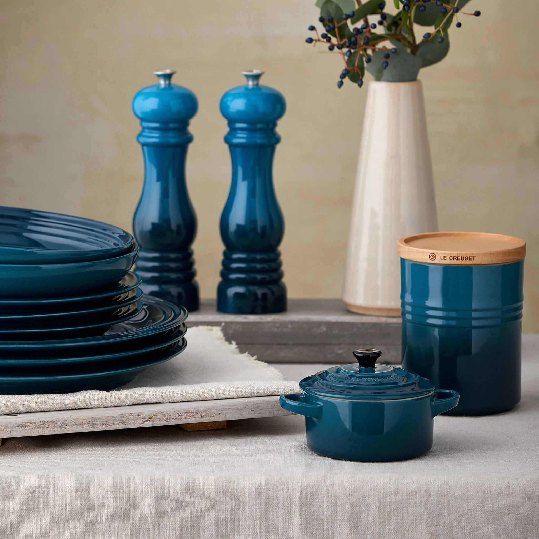 Petite Round Casserole Dish | Deep Teal - Image 4