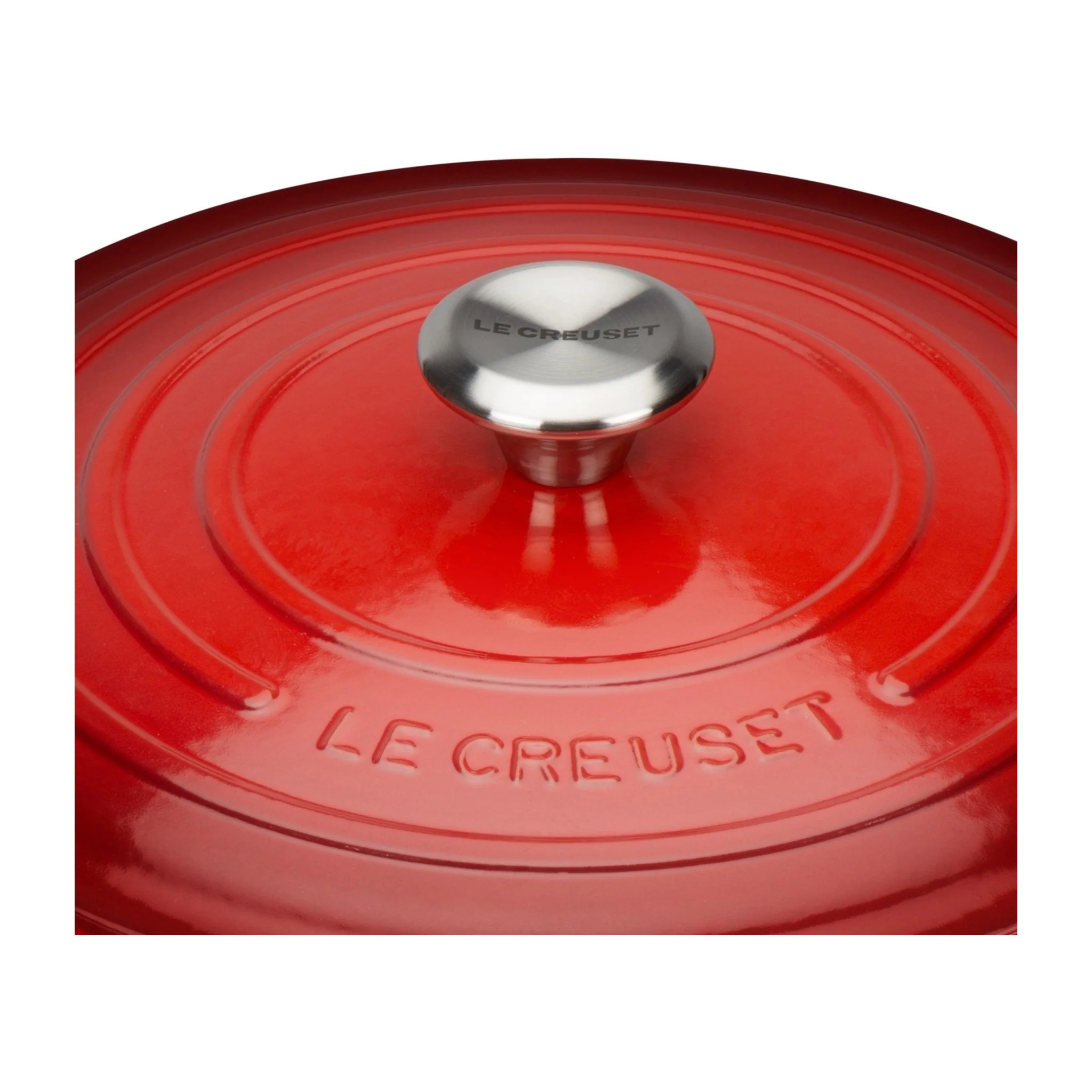 Round Cast Iron Casserole Dish | Cerise | 20cm - Image 5