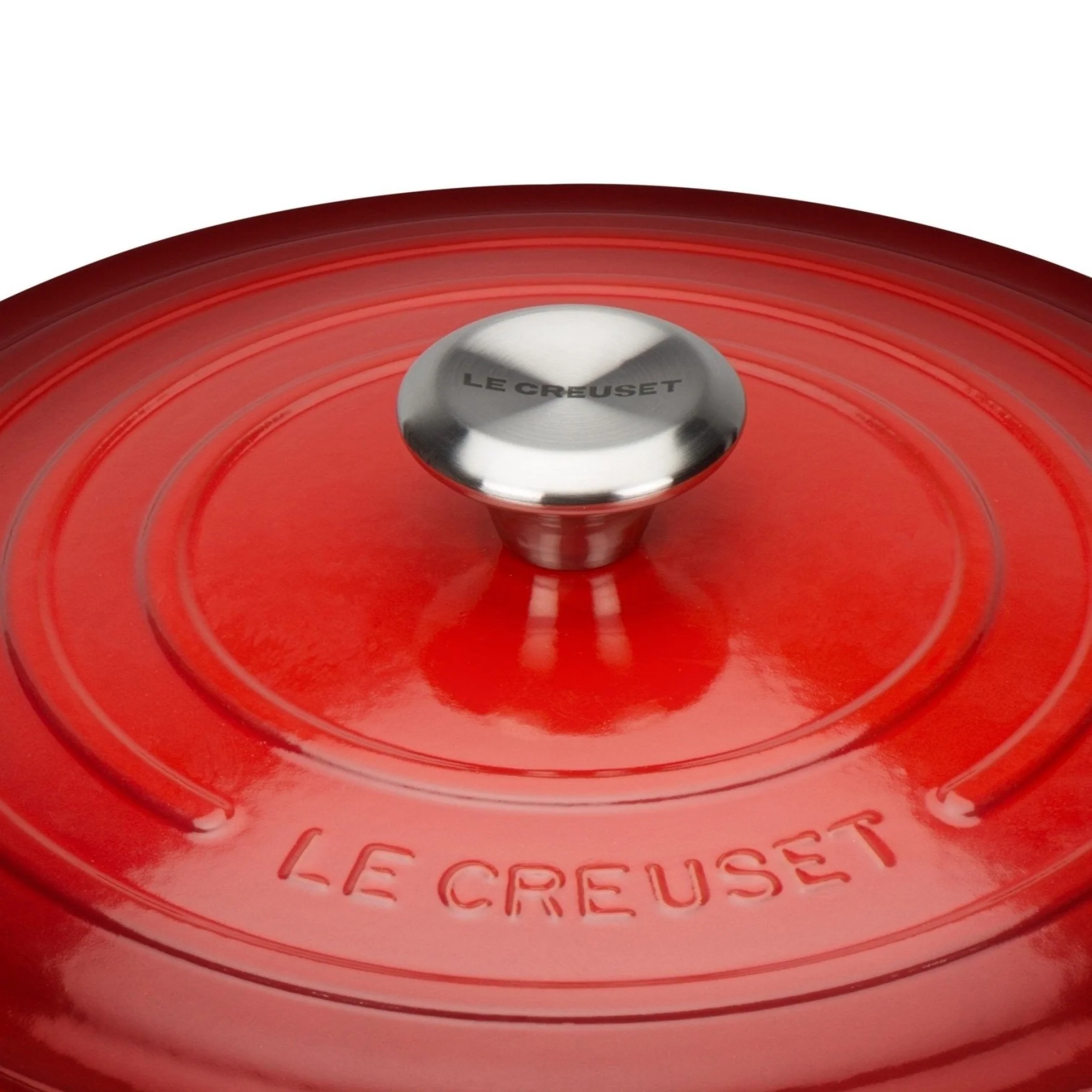 Round Cast Iron Casserole Dish | Cerise | 24cm - Image 5