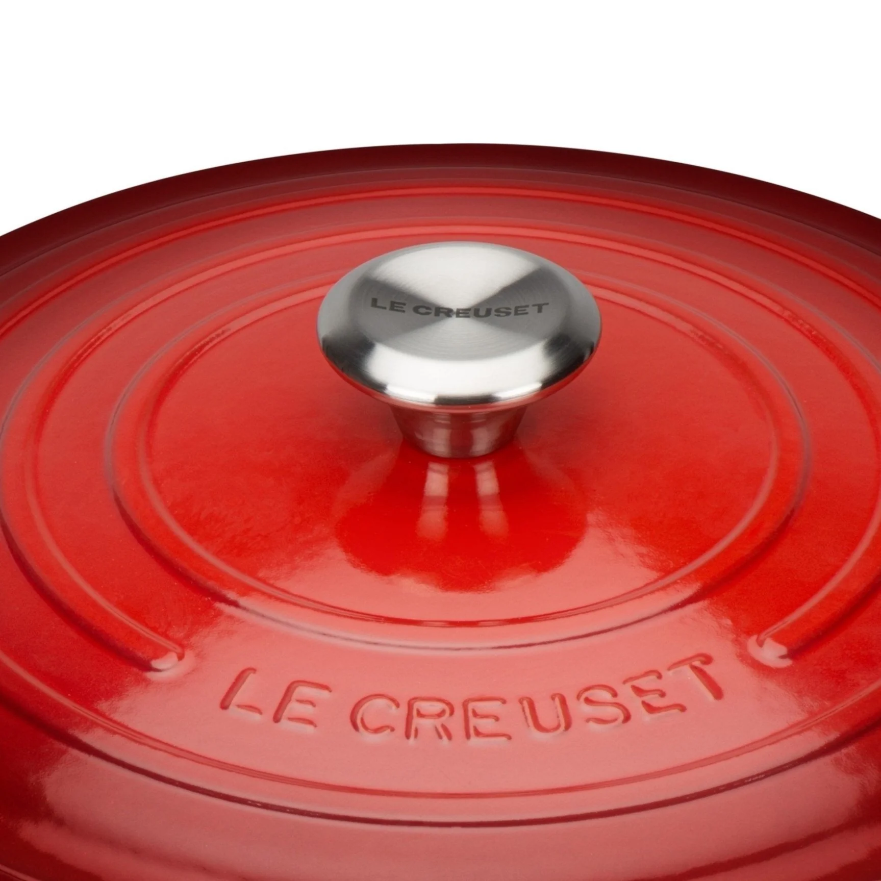Round Cast Iron Casserole Dish | Cerise | 28cm - Image 5