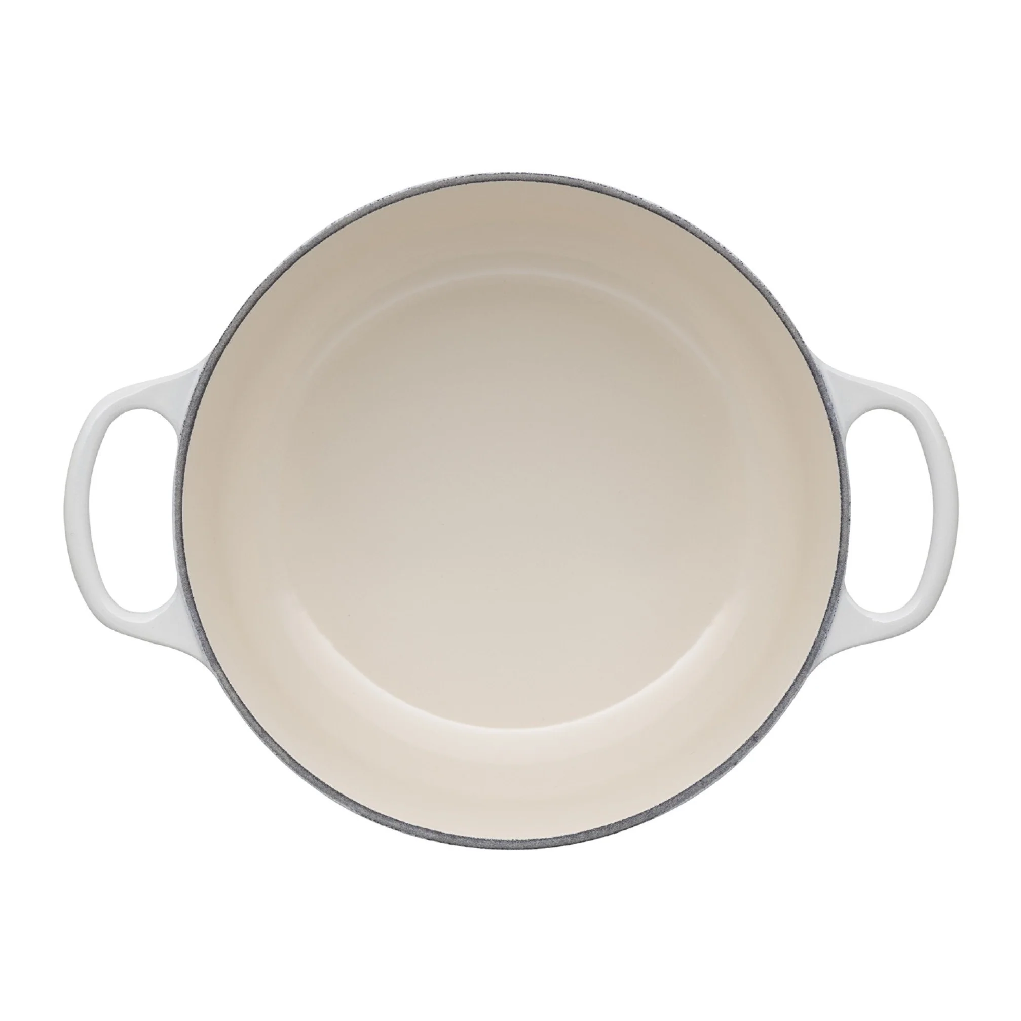 Round Cast Iron Casserole Dish | Meringue | 20cm - Image 3