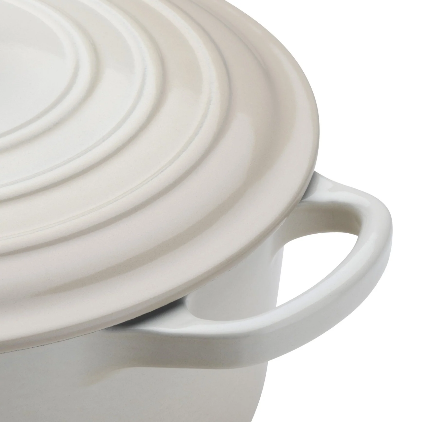 Round Cast Iron Casserole Dish | Meringue | 20cm - Image 5