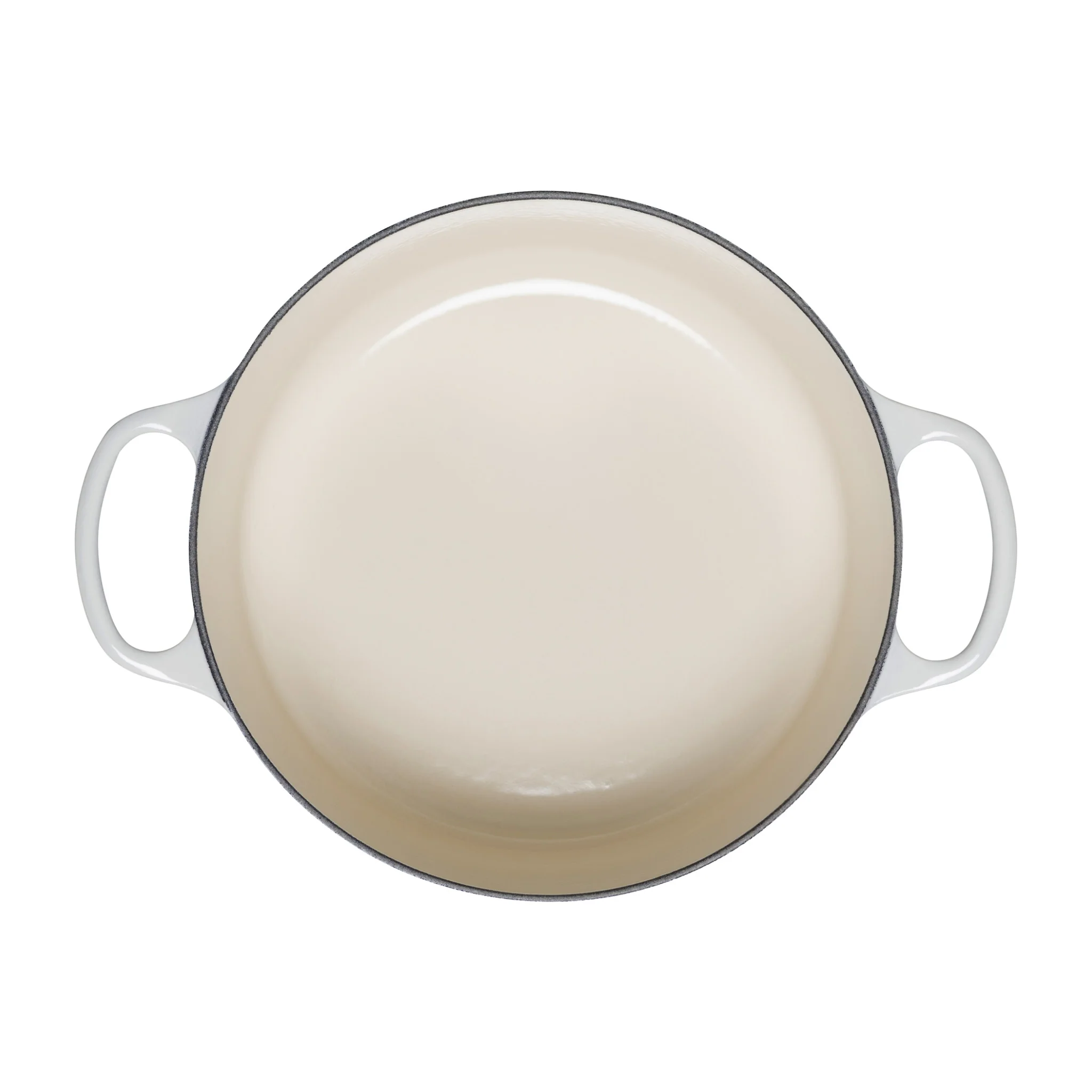 Round Cast Iron Casserole Dish | Meringue | 24cm - Image 3