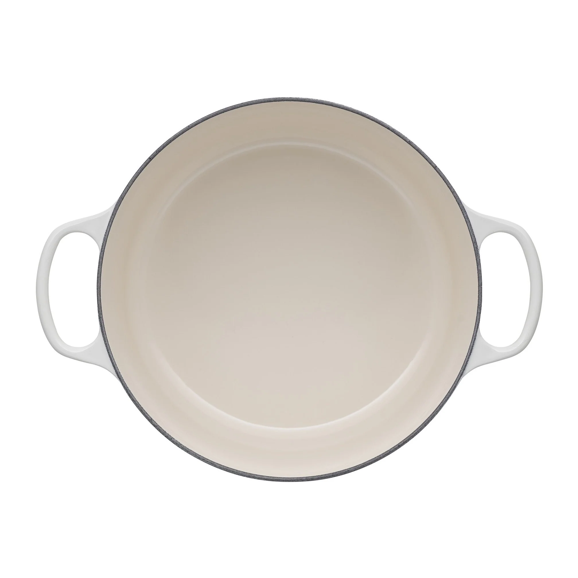 Round Cast Iron Casserole Dish | Meringue | 28cm - Image 3